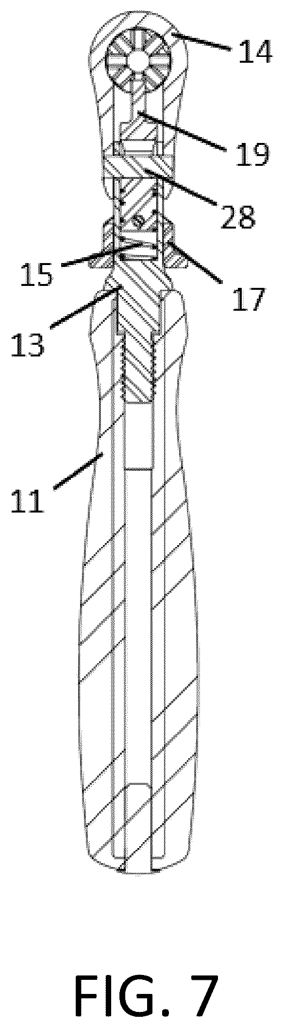 Patent US12551356 Figure 5 – Universal lateral pivoting handle