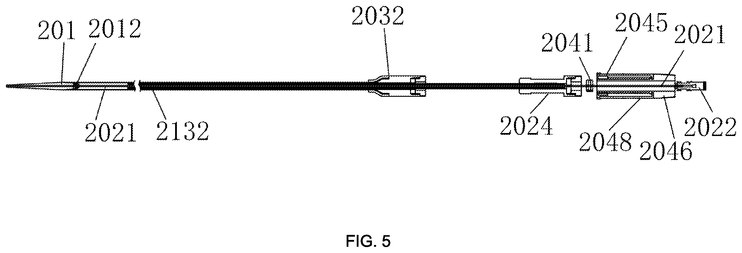 Patent US12551358 Figure 5 – Stent delivery and release device and stent delivery and release system