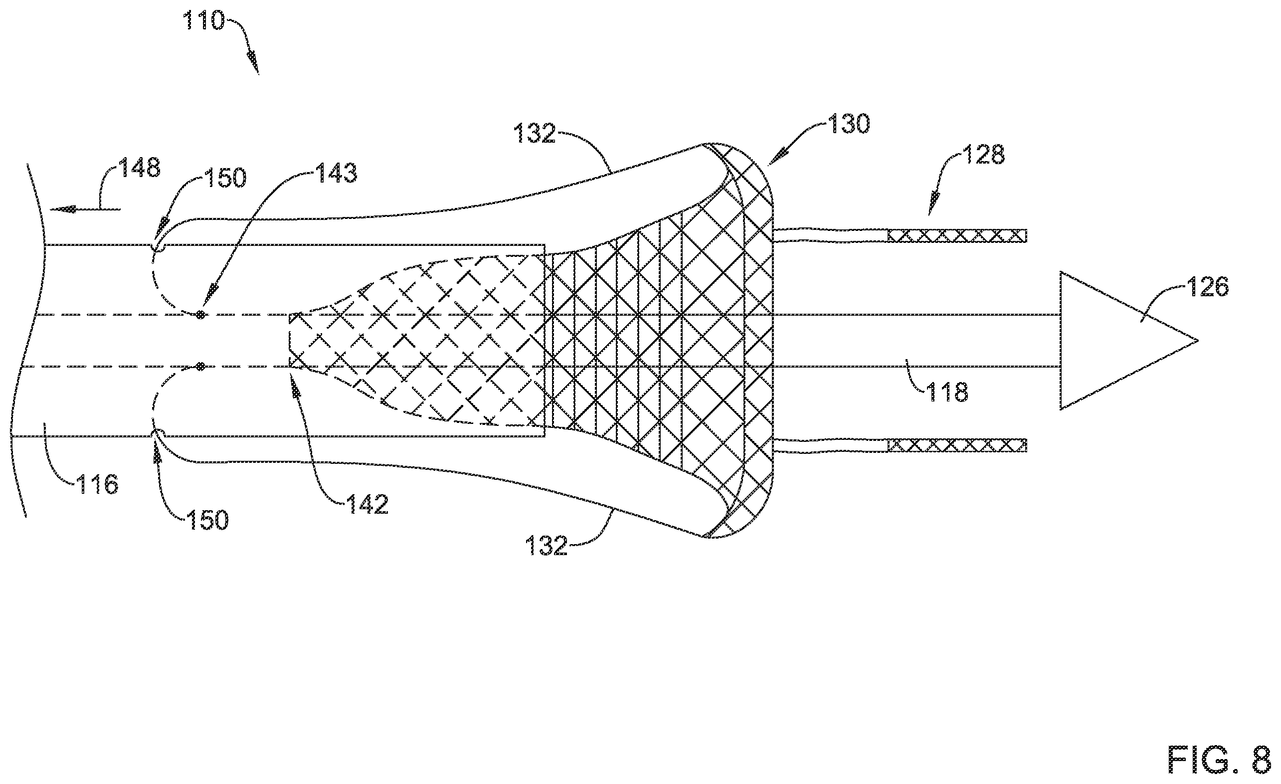 Patent US12551360 Figure 8 – Stent delivery system