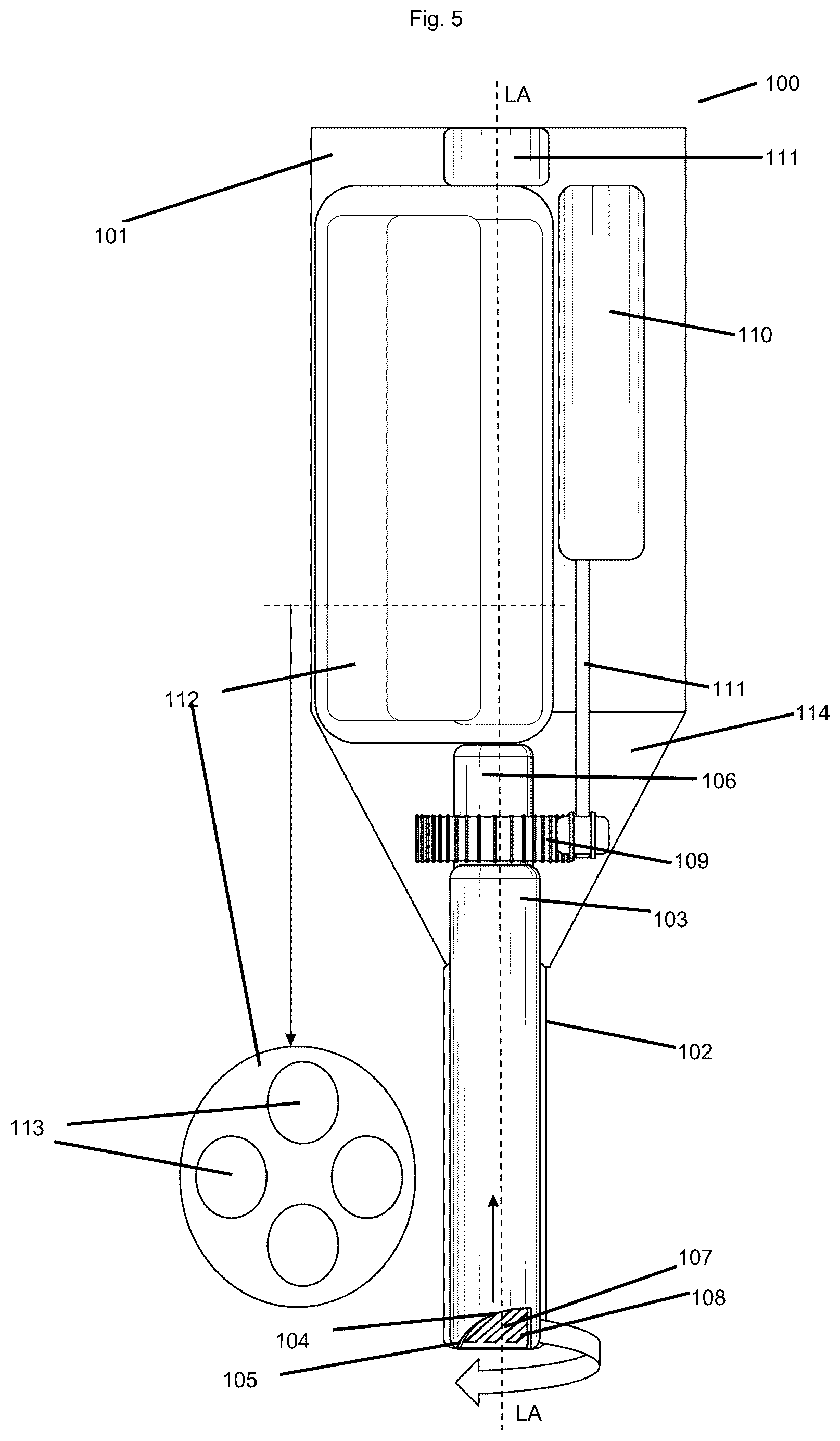 Patent US12551373 Figure 5 – Vitrectomy device