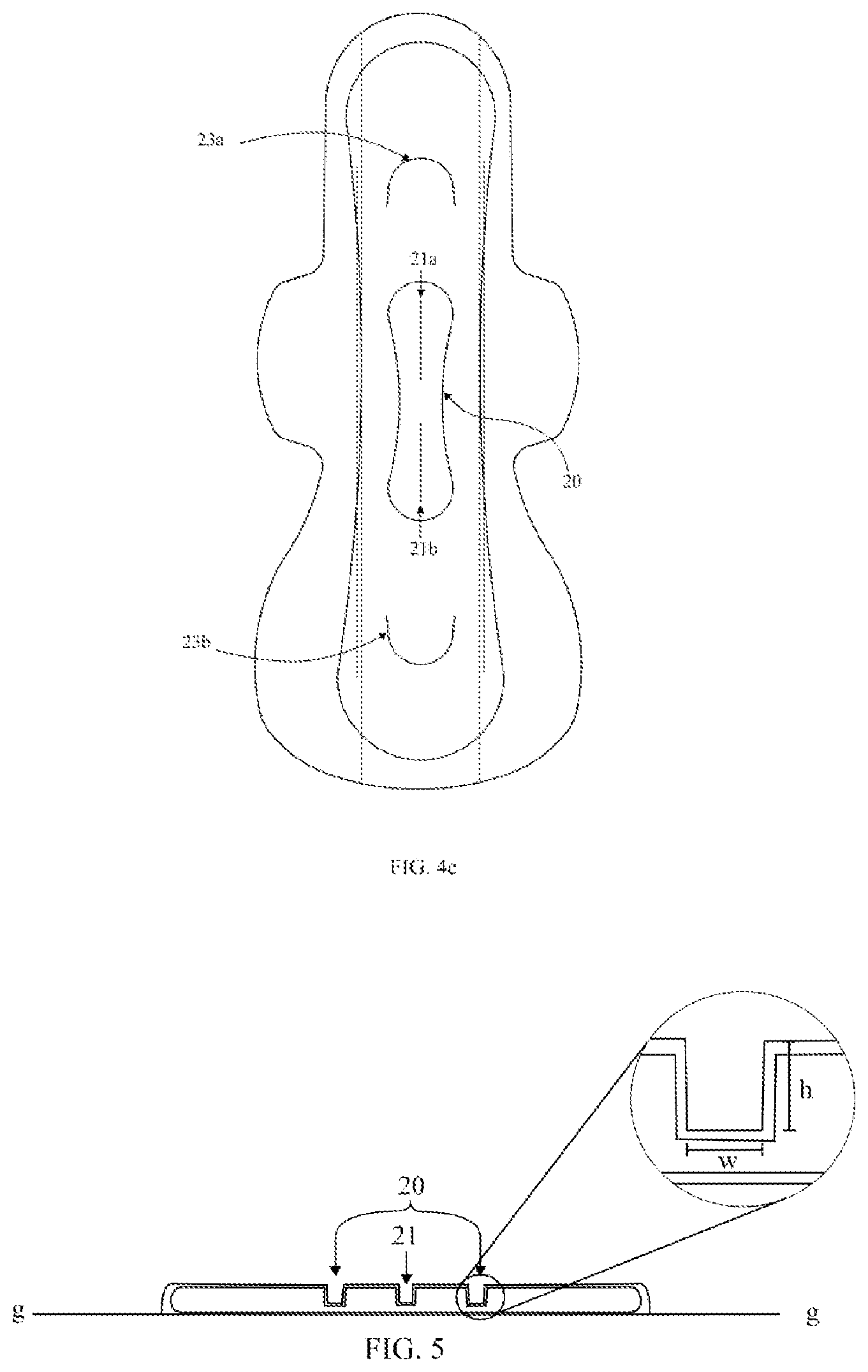 Patent US12551383 Figure 5 – Sanitary napkin for heavy uterine bleeding