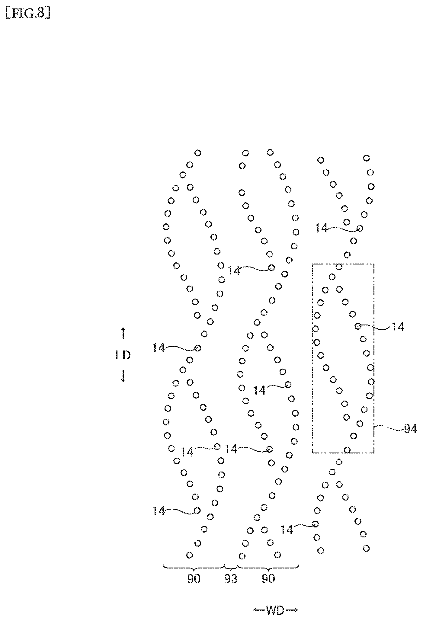 Patent US12551384 Figure 8 – Disposable wearing article and method for manufacturing the same