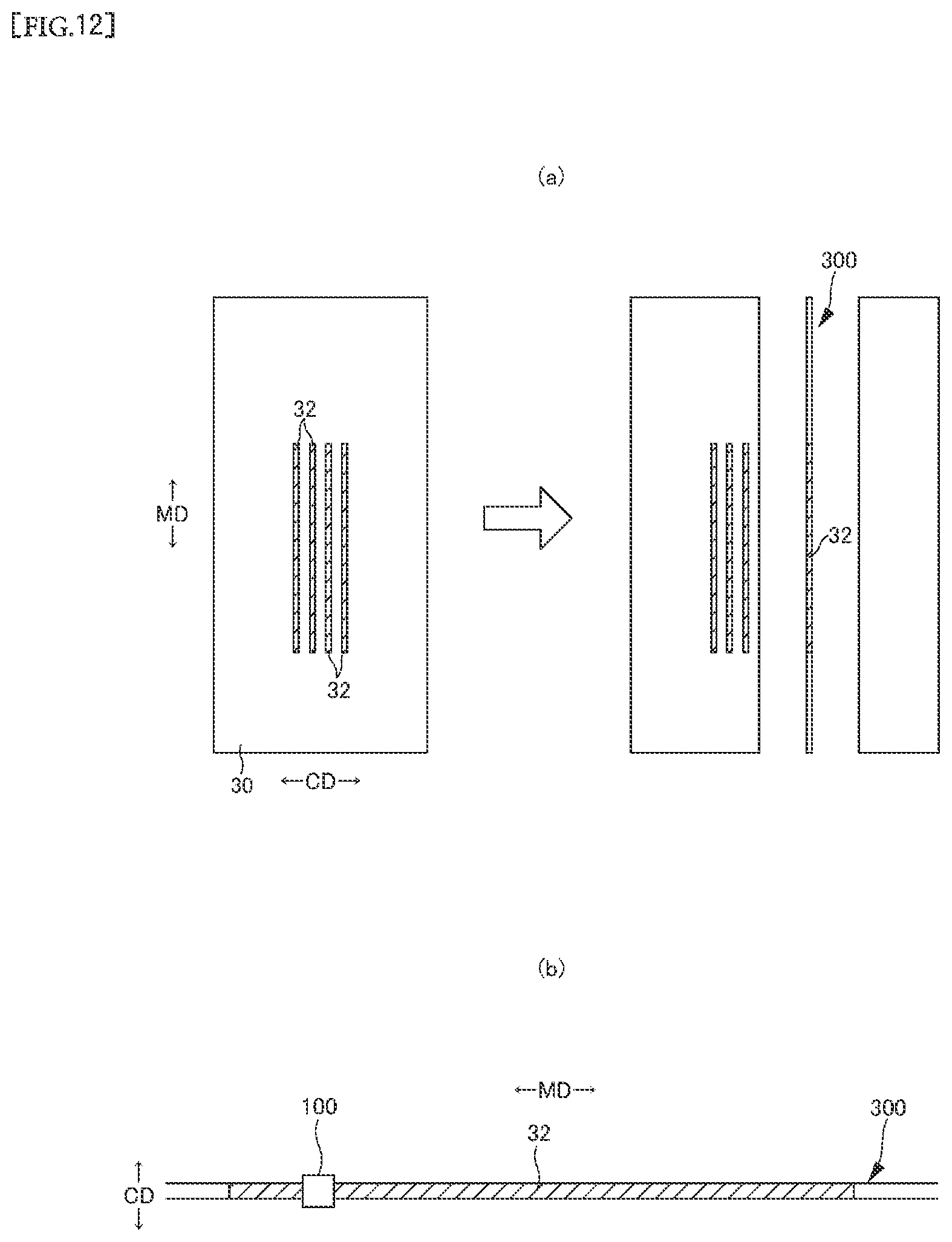 Patent US12551384 Figure 12 – Disposable wearing article and method for manufacturing the same
