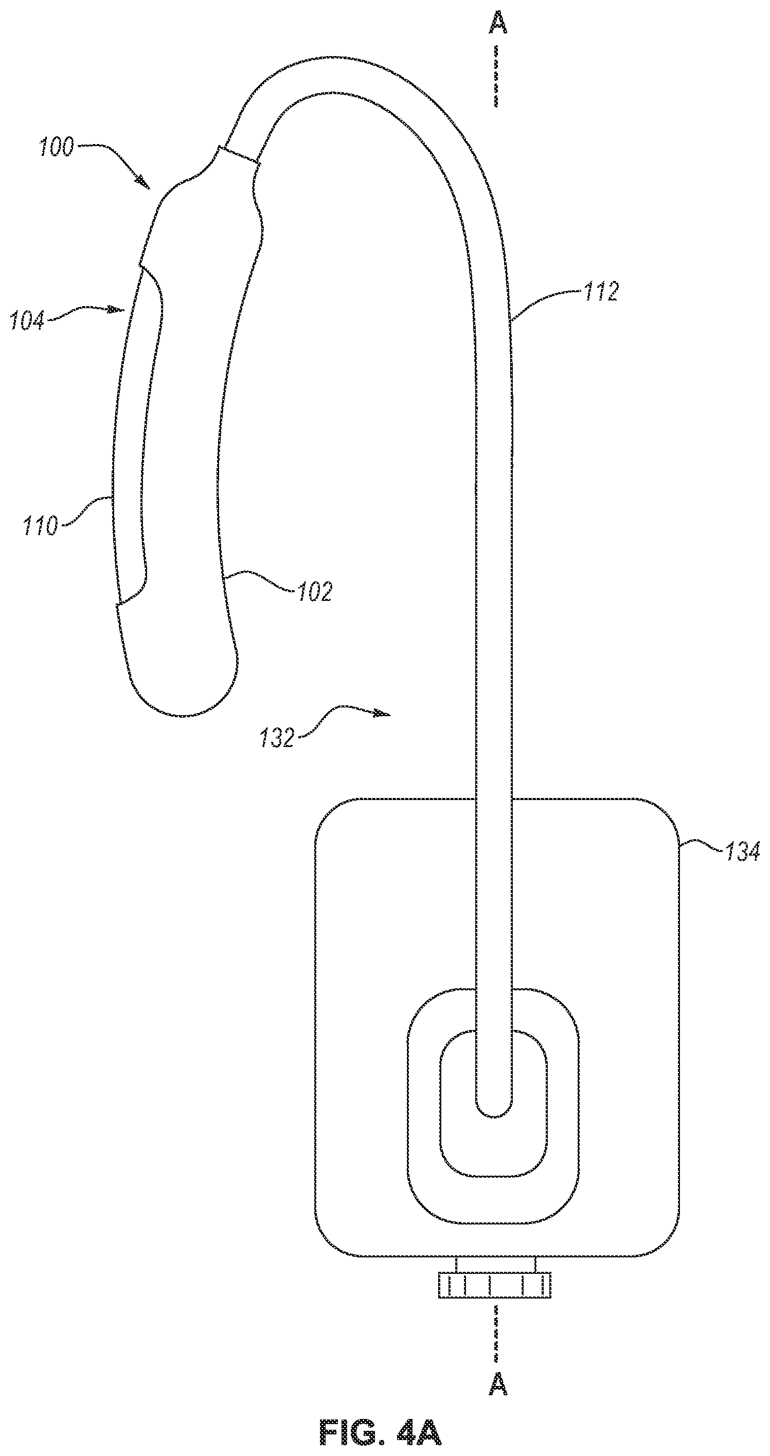 Patent US12551385 Figure 4 – Fluid collection assembly including a tube having porous wicking material for improved fluid transport