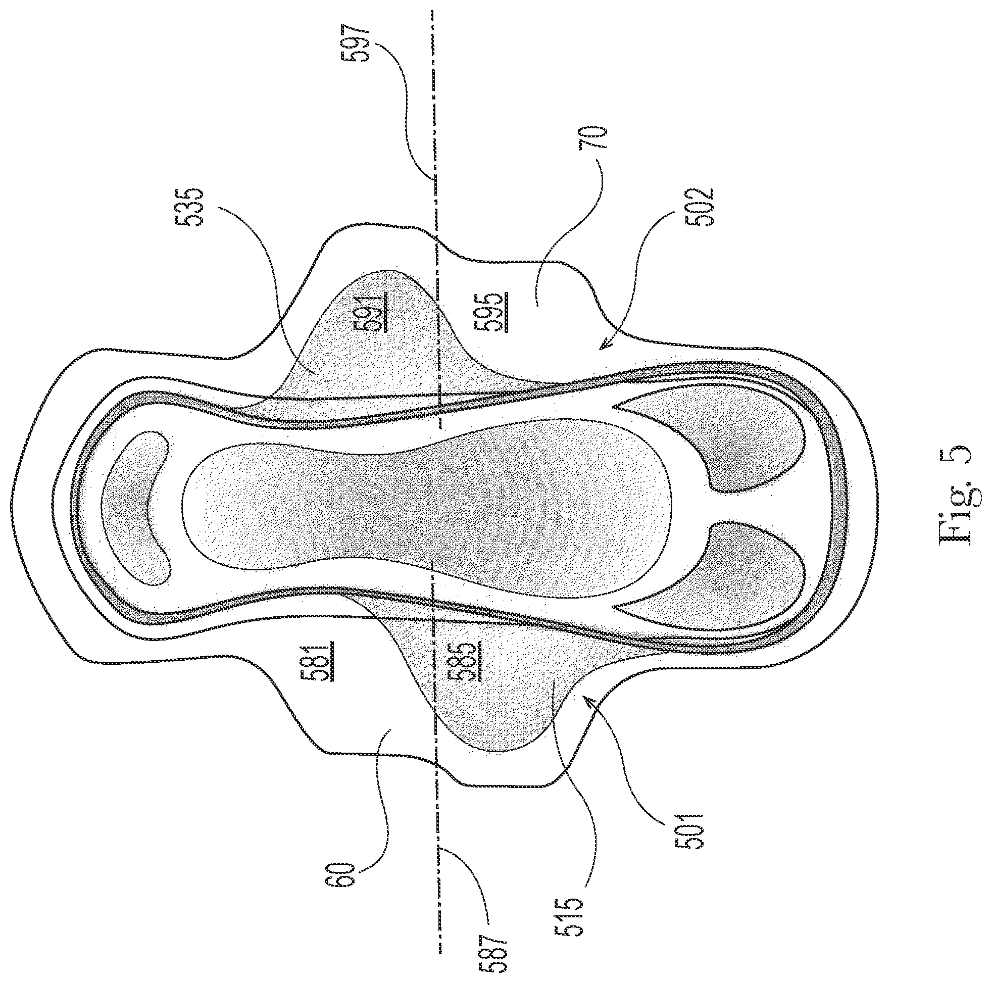 Patent US12551386 Figure 11 – Feminine hygiene article with improved wings