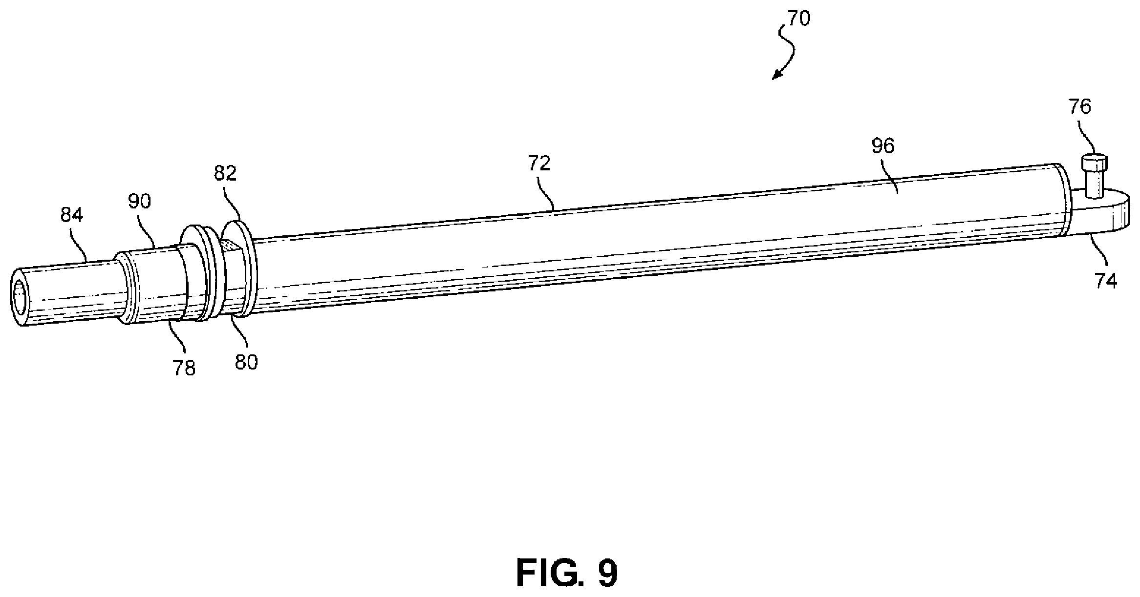 Patent US12551388 Figure 9 – Rotatable swing arm stabilizer assembly for folding wheelchairs