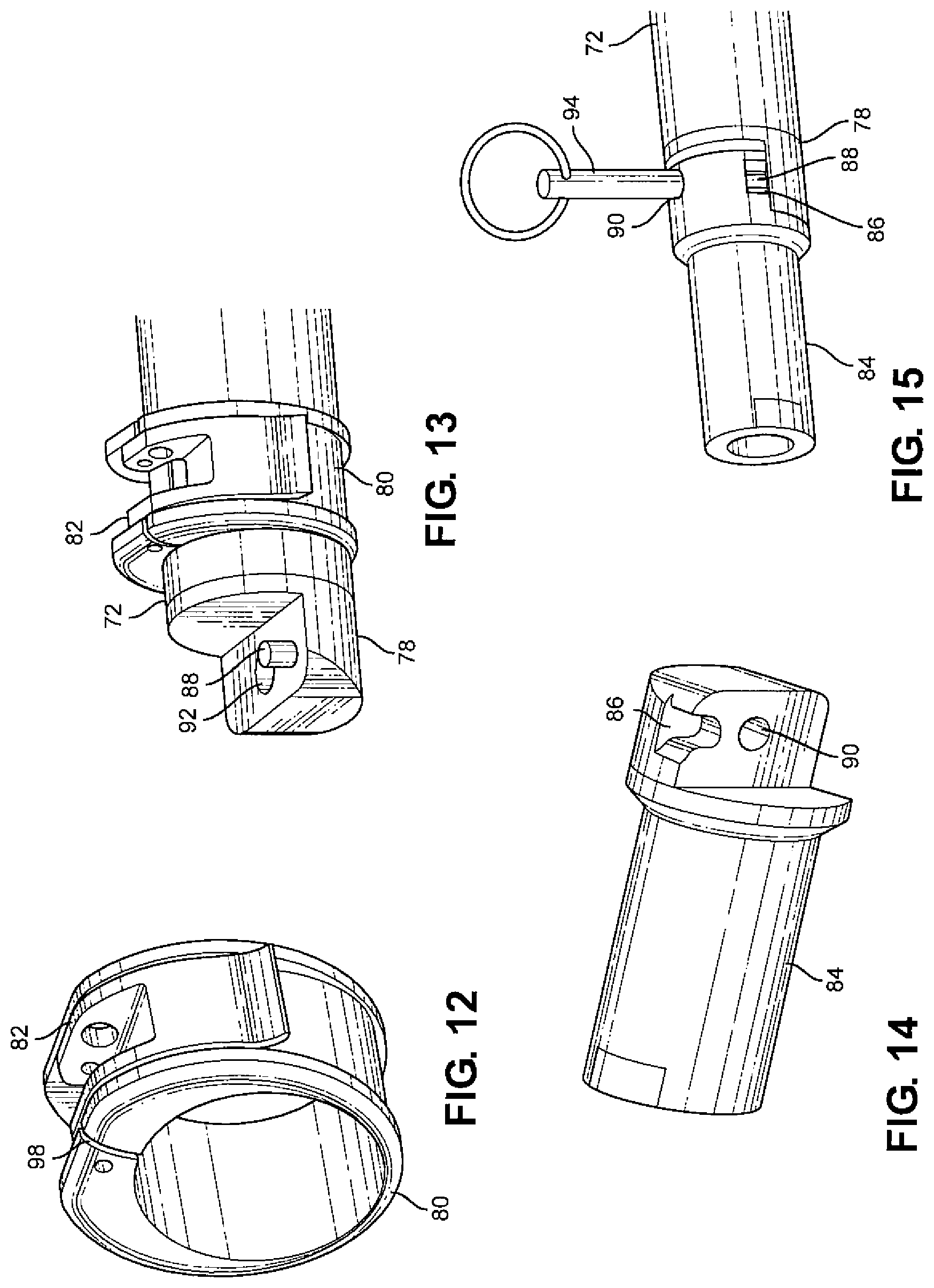 Patent US12551388 Figure 11 – Rotatable swing arm stabilizer assembly for folding wheelchairs