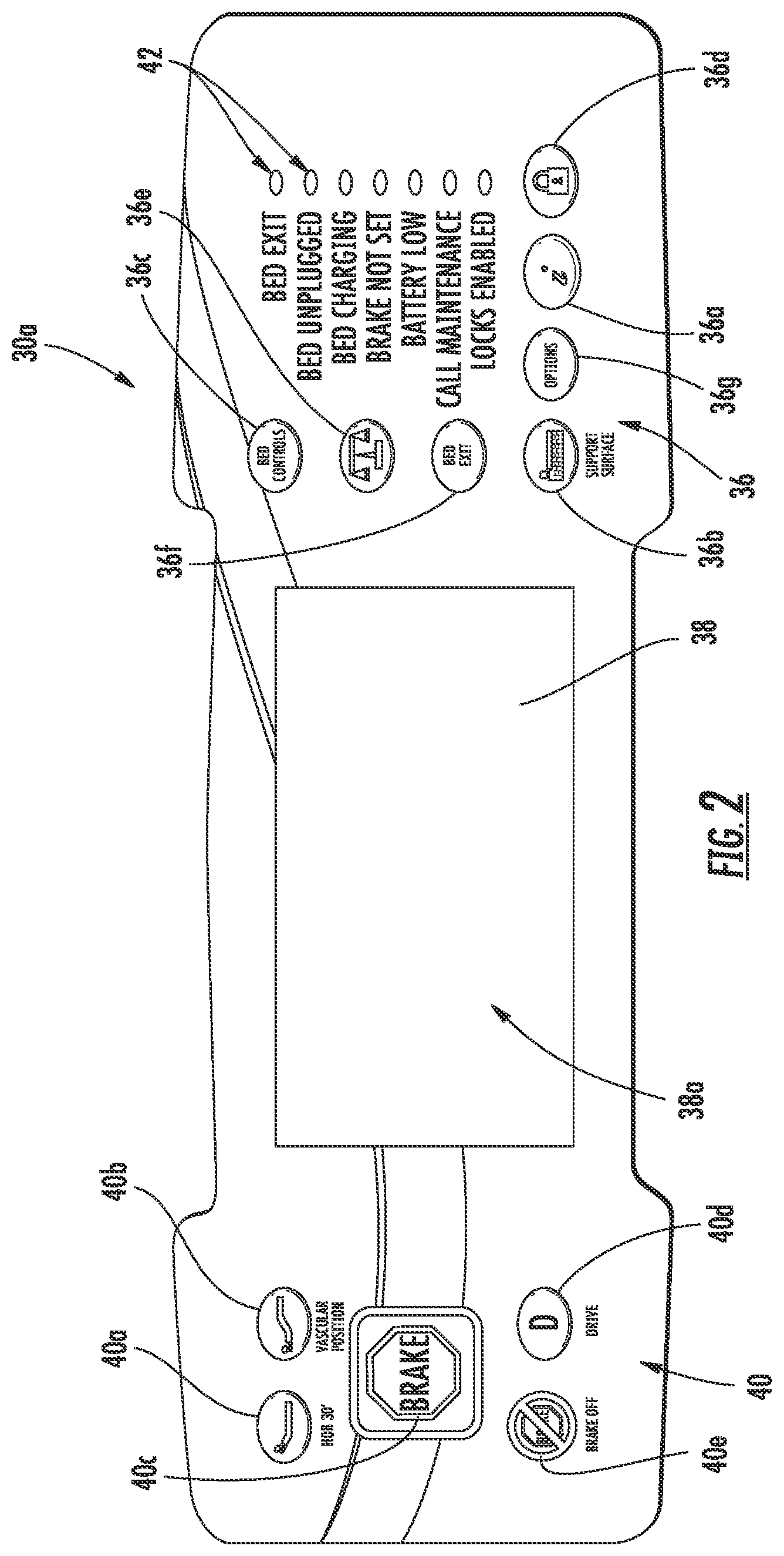 Patent US12551391 Figure 2 – Patient support with improved control