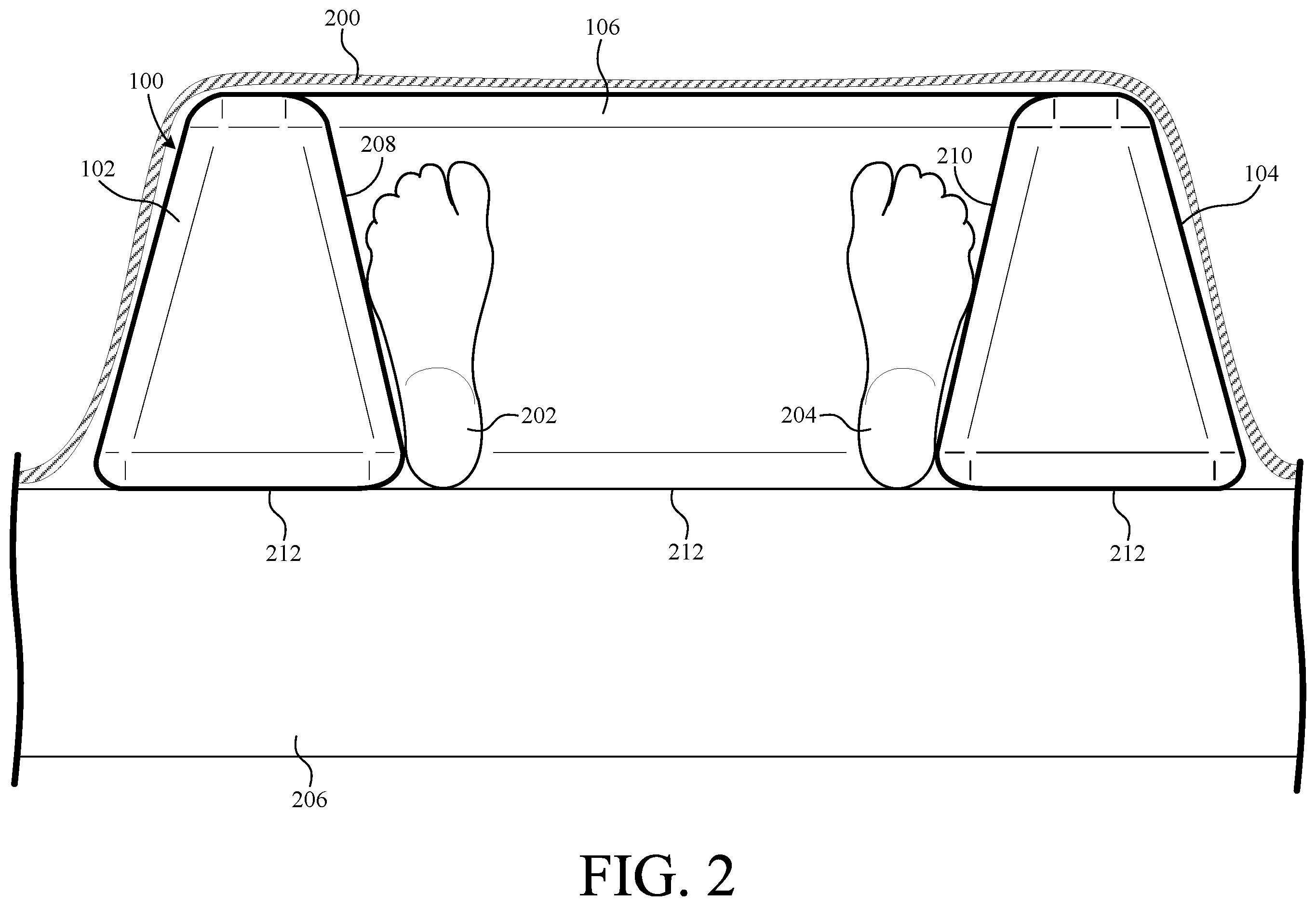 Patent US12551392 Figure 2 – Foot support device