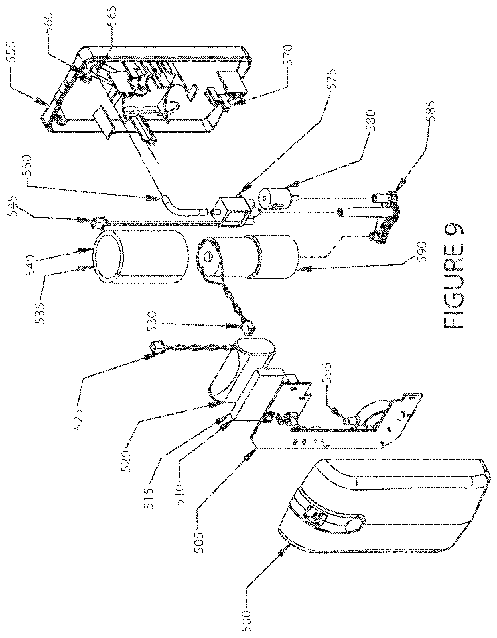 Patent US12551396 Figure 9 – Portable intermittent pneumatic compression system