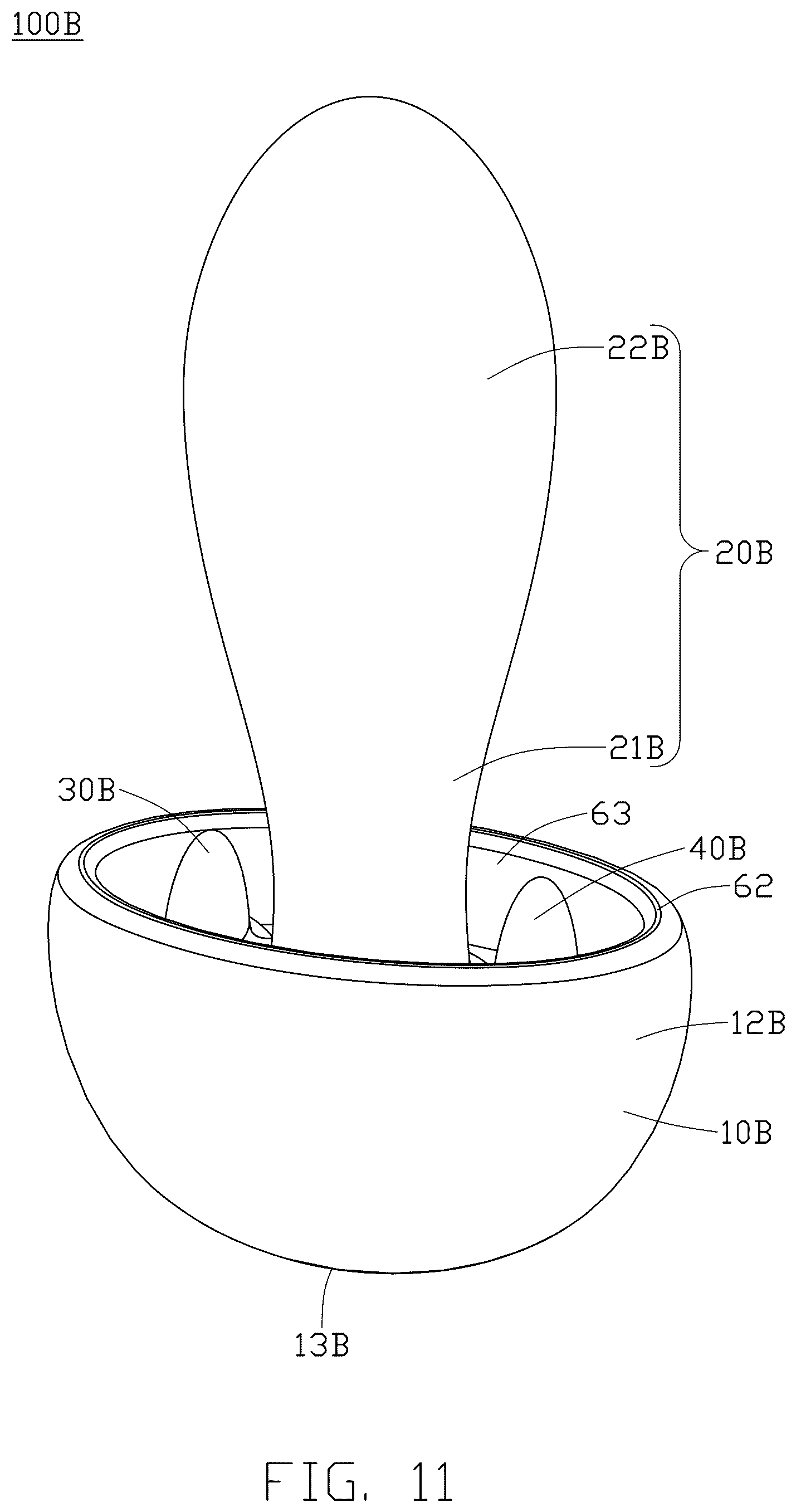 Patent US12551398 Figure 11 – Sexual stimulation device