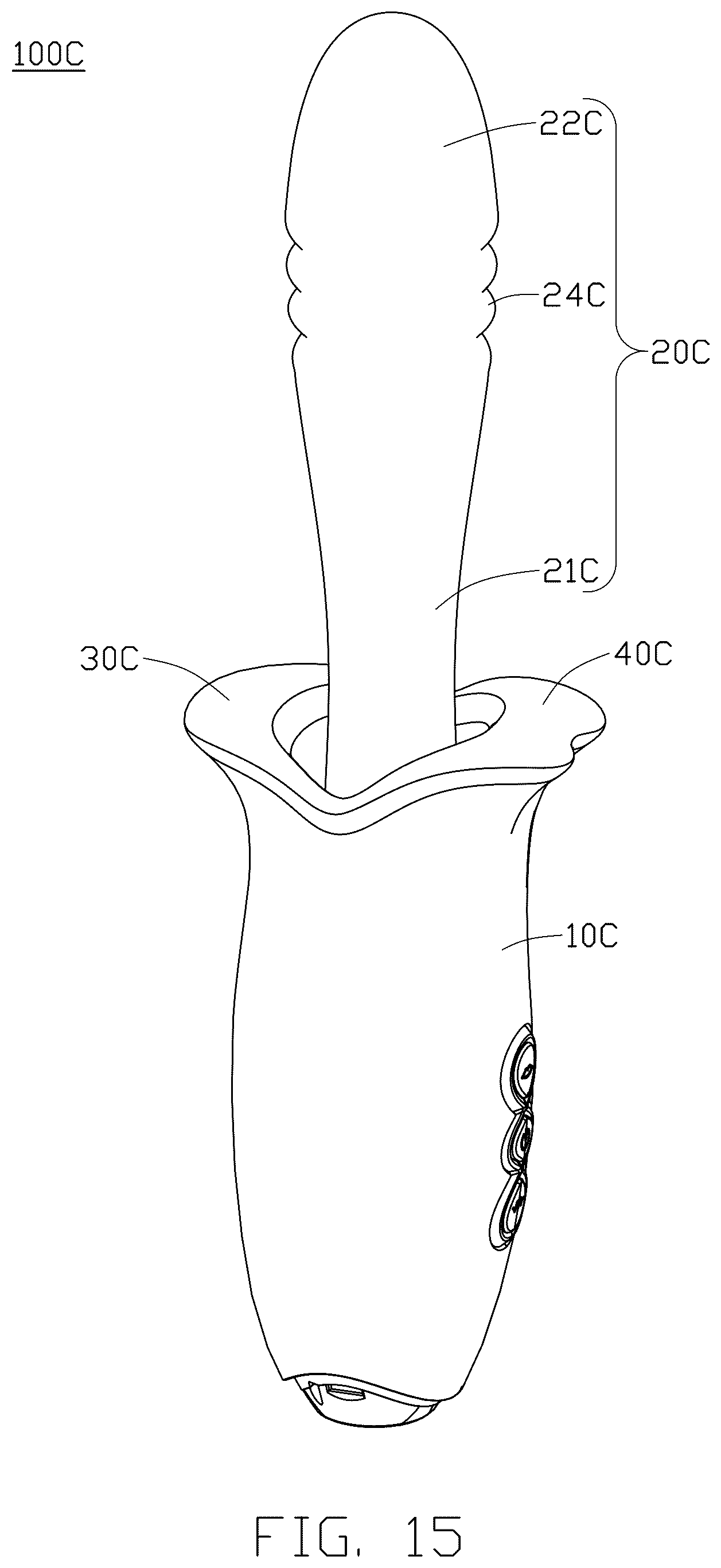 Patent US12551398 Figure 15 – Sexual stimulation device