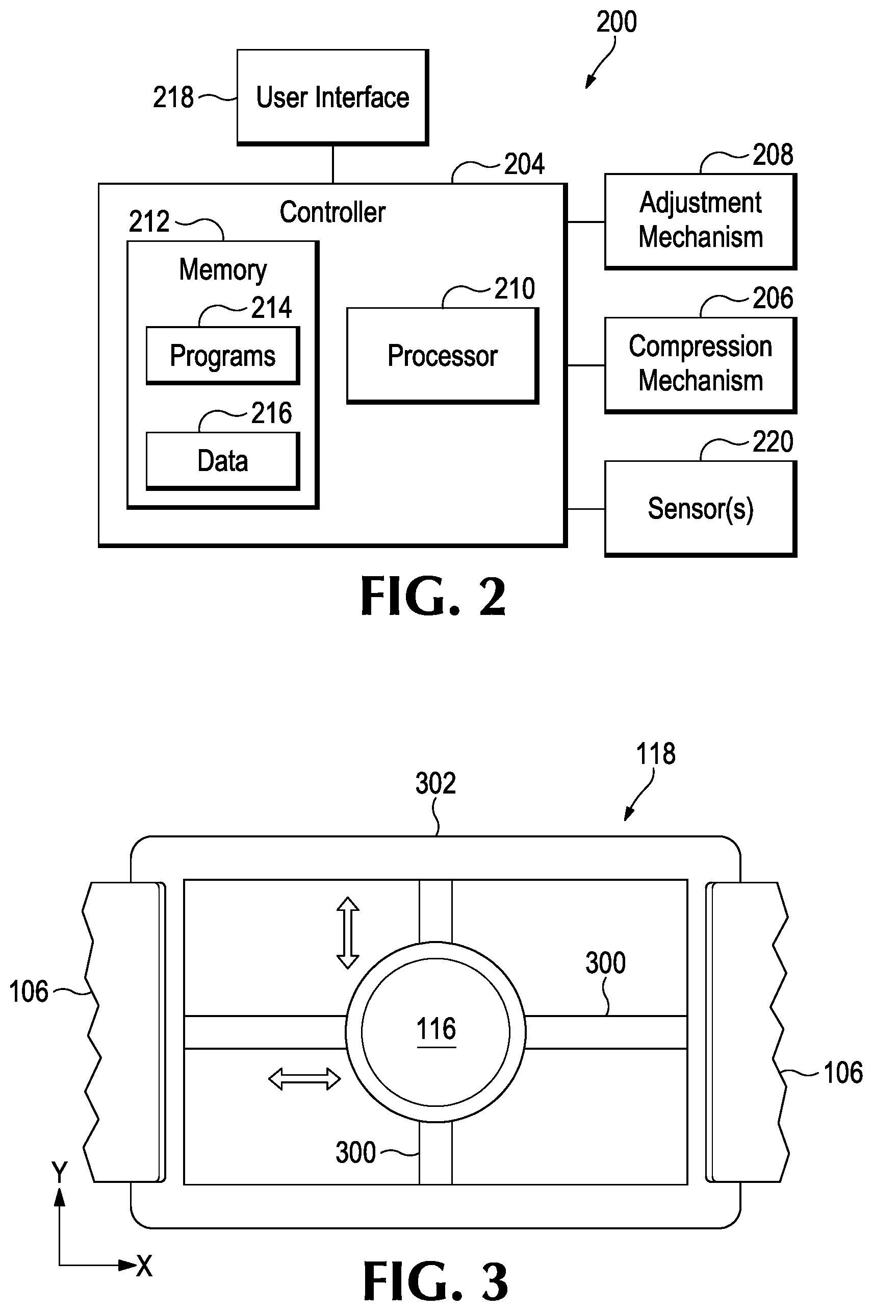 Patent US12551400 Figure 2 – Mechanical compression device with adjustable compression point