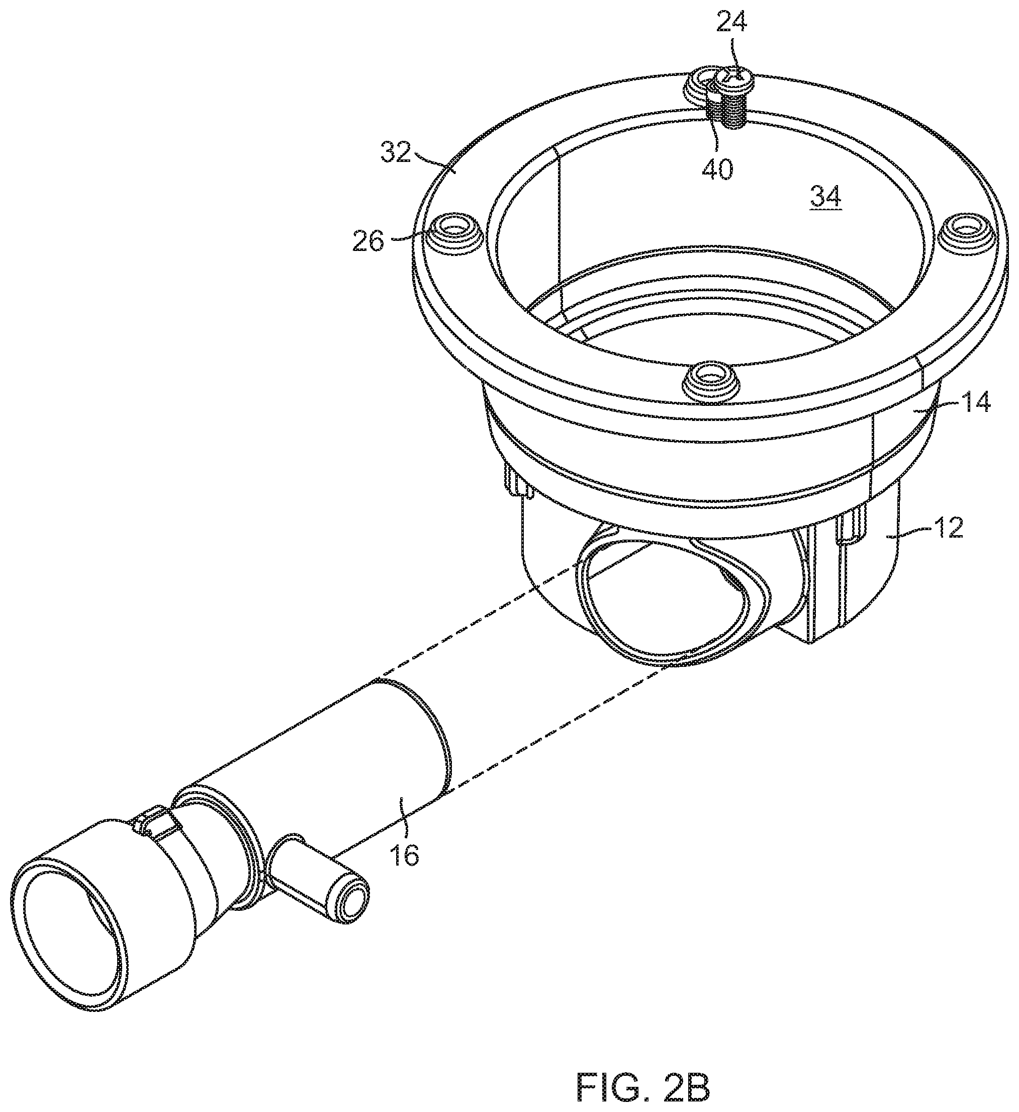 Patent US12551401 Figure 3 – Spa jet with crosswise and tangent venturi for both spa walls and spa floors