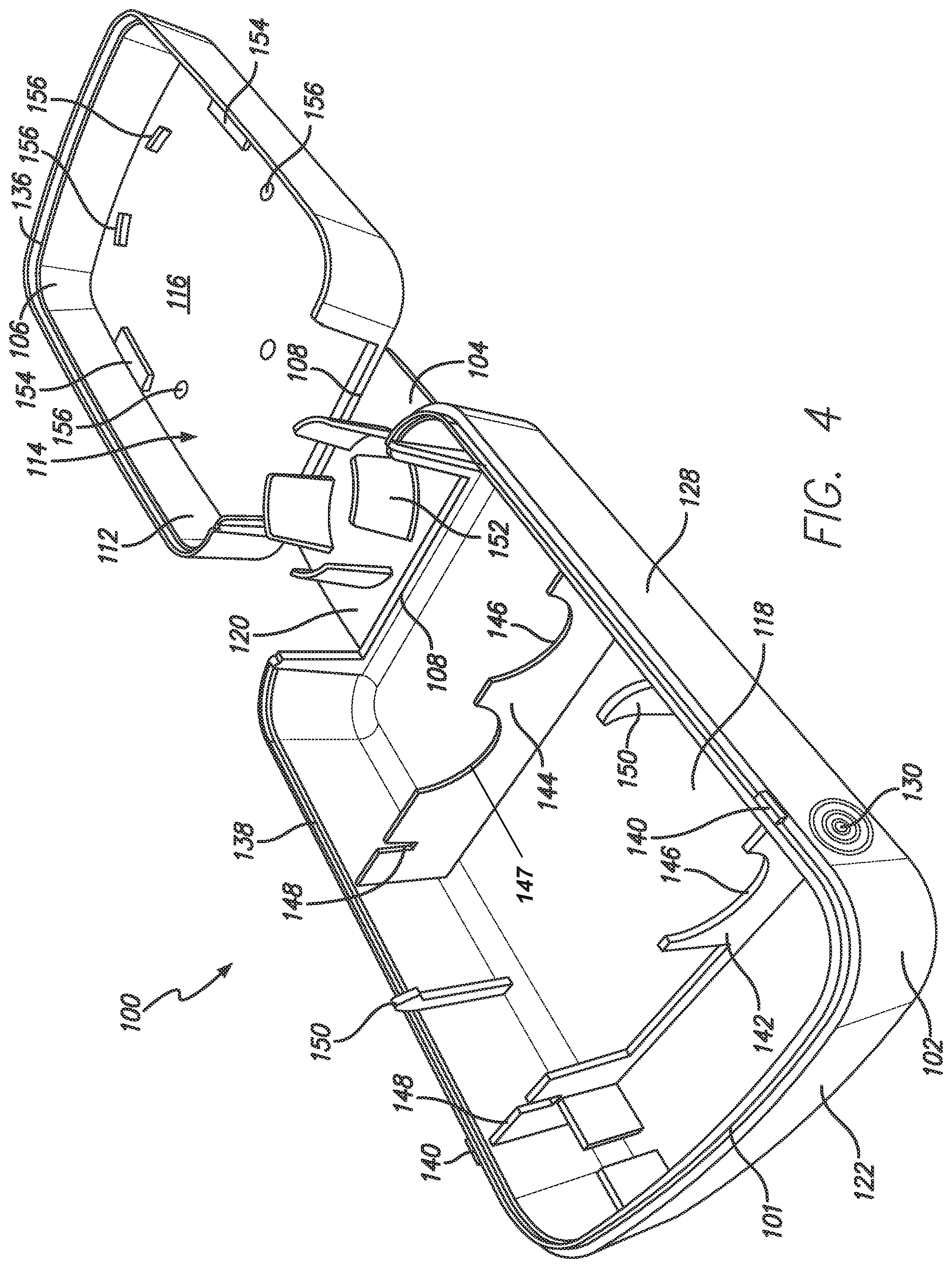 Patent US12551404 Figure 4 – Device container
