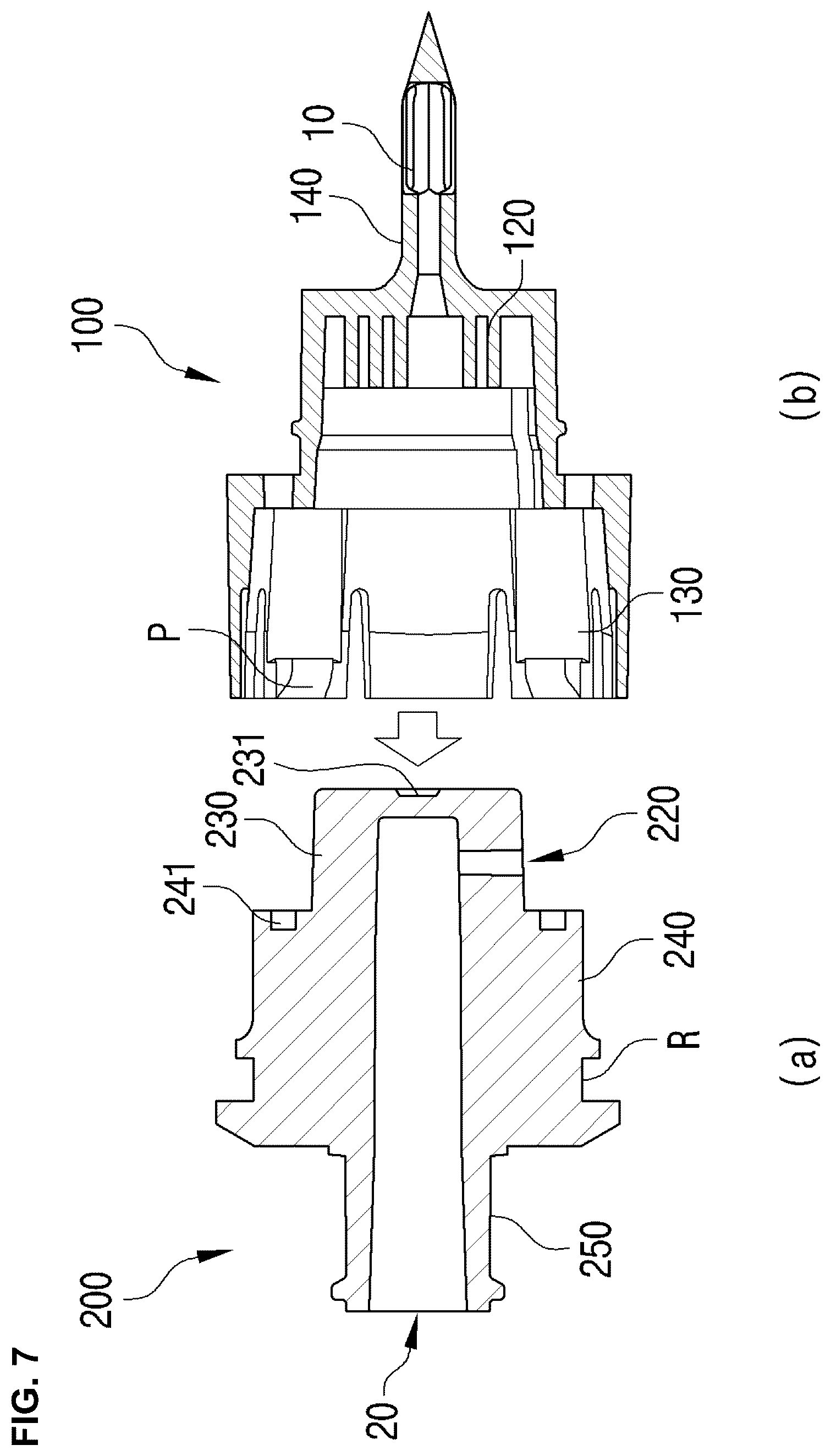 Patent US12551406 Figure 6 – Drug mixing unit for syringe