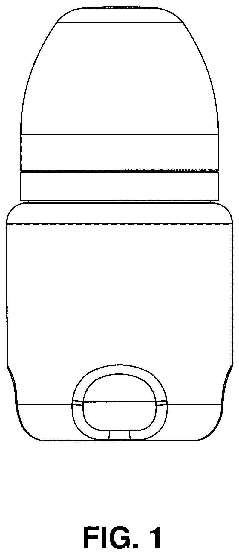 Patent US12551412 Figure 1 – Baby bottle with syringe receiver