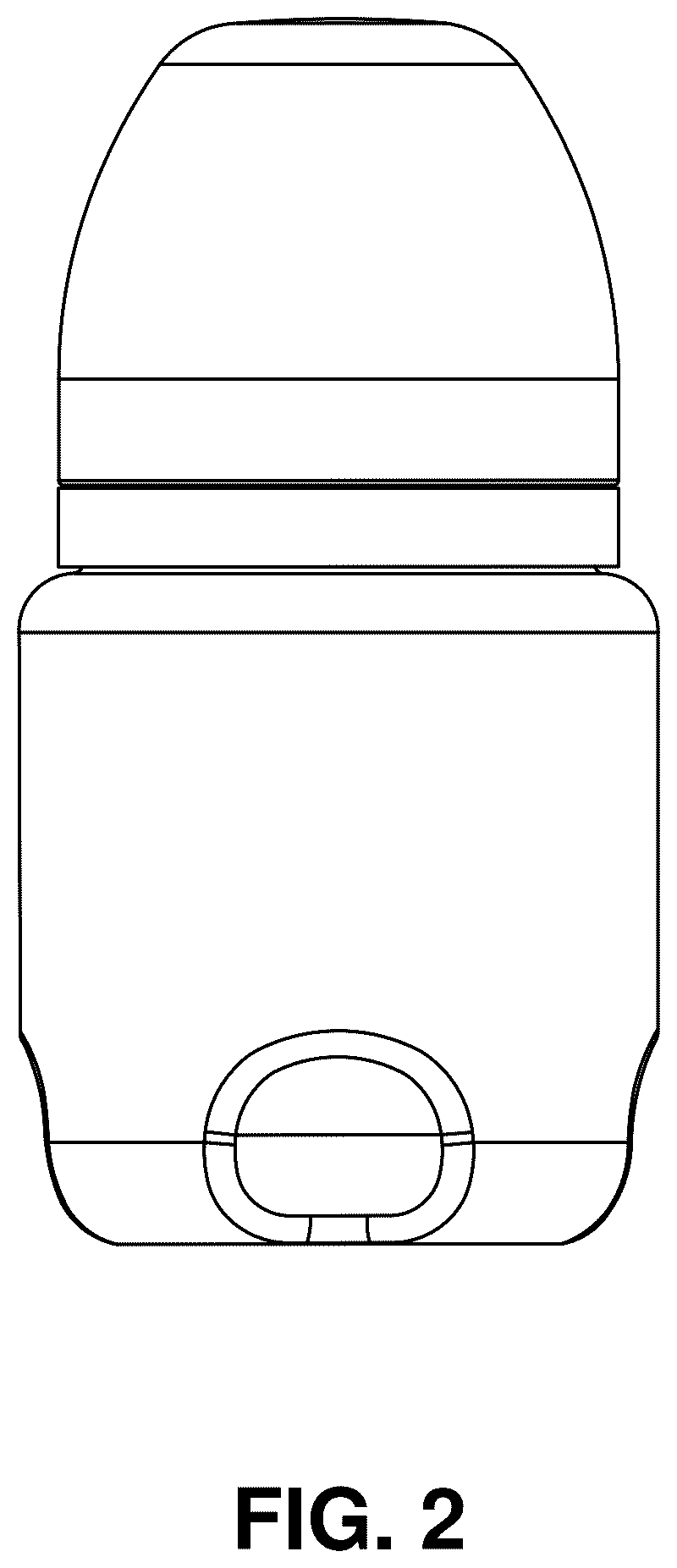 Patent US12551412 Figure 2 – Baby bottle with syringe receiver