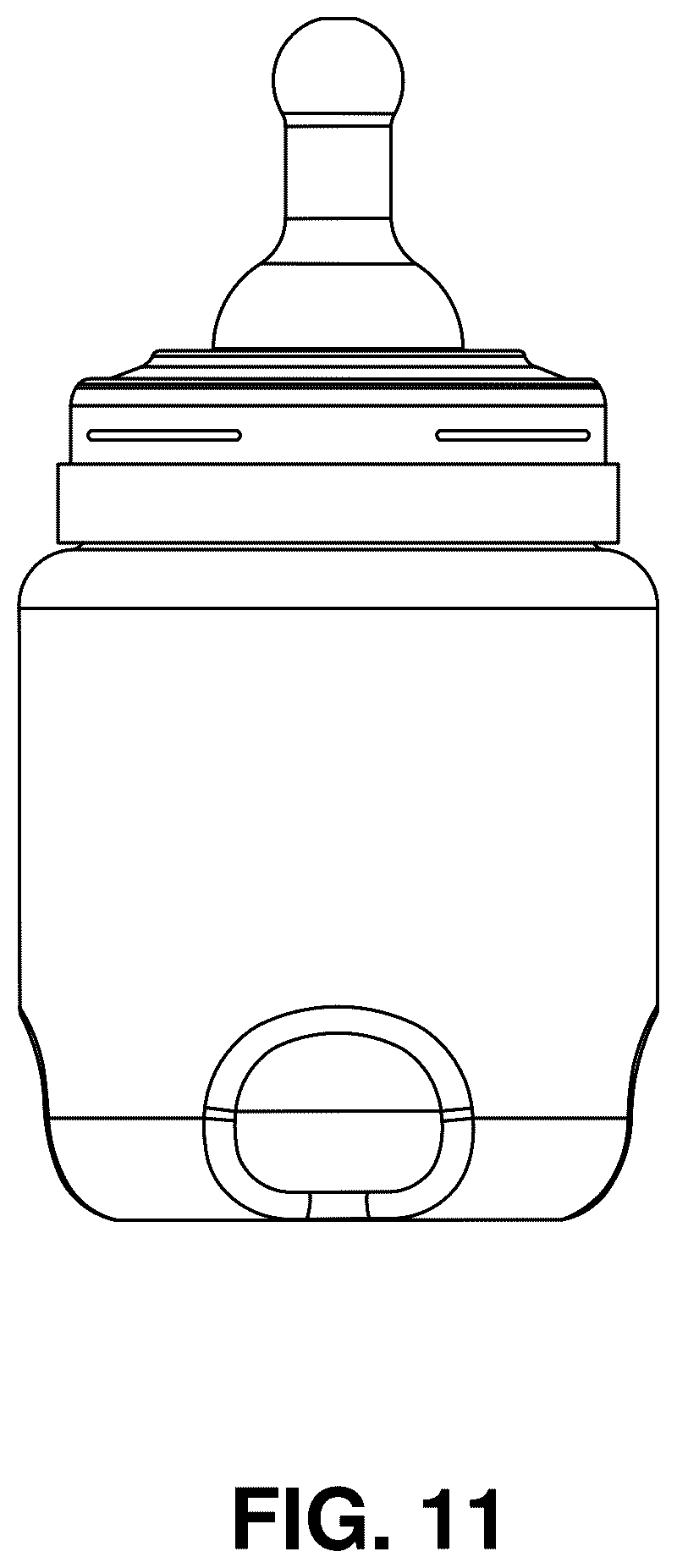 Patent US12551412 Figure 11 – Baby bottle with syringe receiver