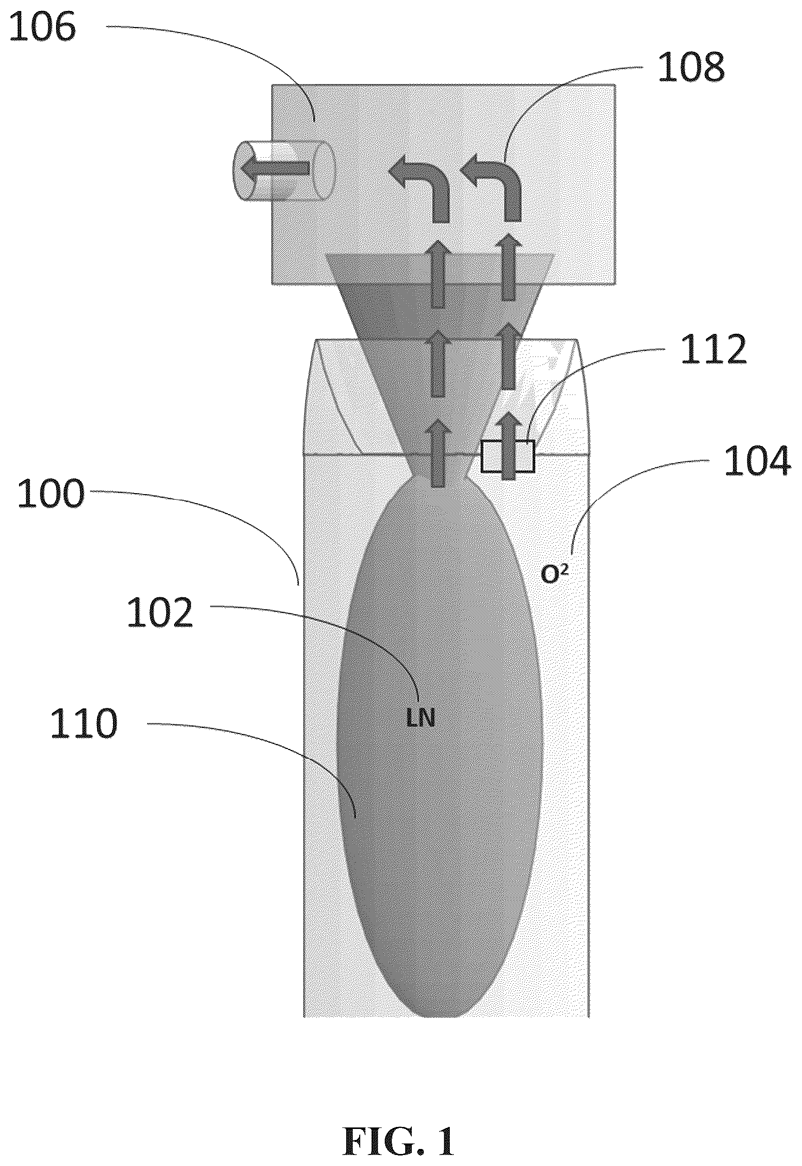 Patent US12551435 Figure 1 – Delivery of liquid composition and oxygen