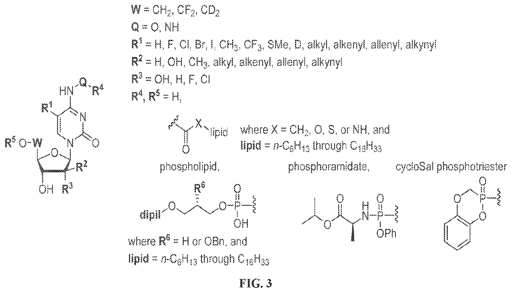 Patent US12551497 Figure 3 – N4-hydroxycytidine and derivatives and anti-viral uses related thereto