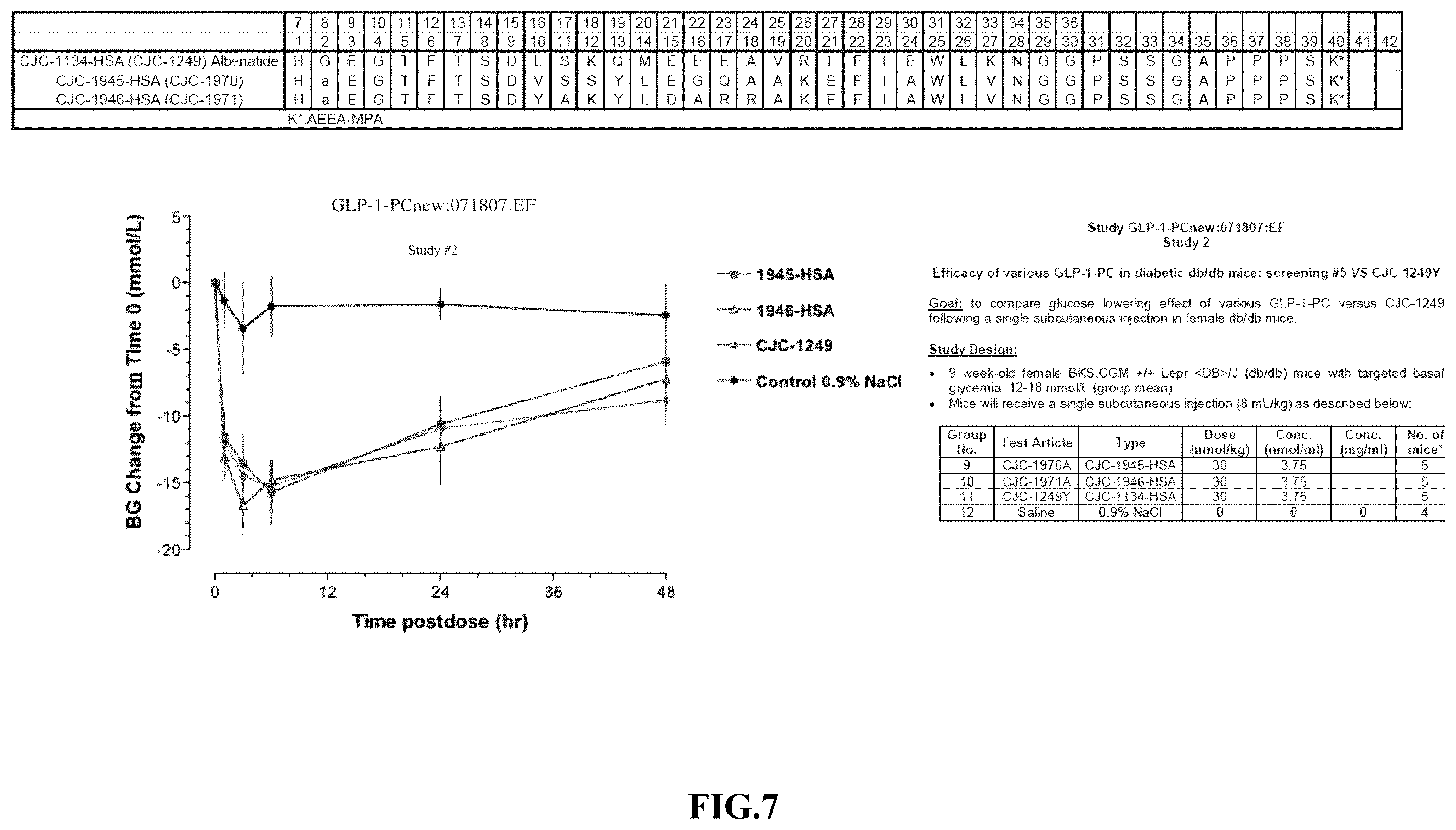 Patent US12551541 Figure 7 – Albumin bound macromolecule tri-agonist activating GLP 1/GIP/glucagon receptors and methods therefor