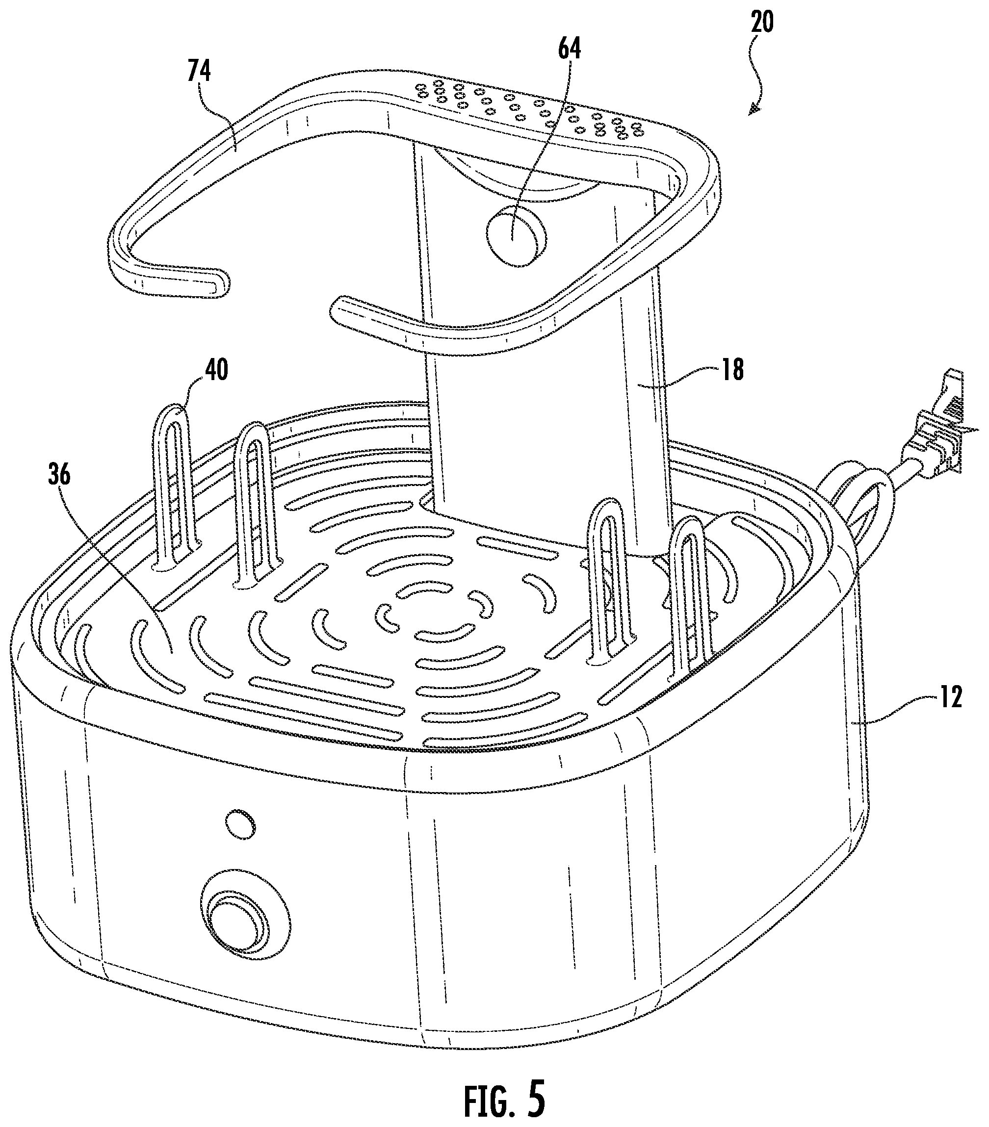 Patent US12551585 Figure 5 – Sanitizing appliance