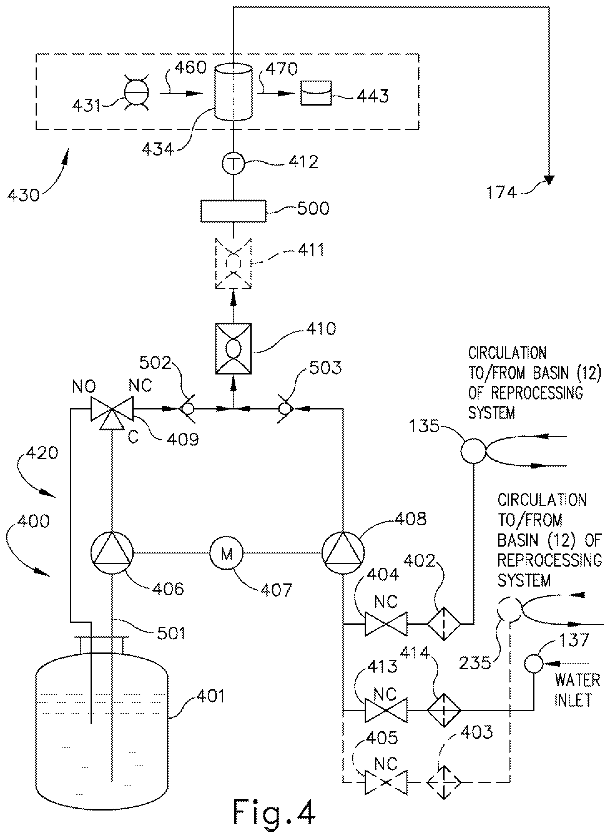 Patent US12551590 Figure 4 – Apparatus and method to measure concentration of disinfectant in medical device reprocessing system