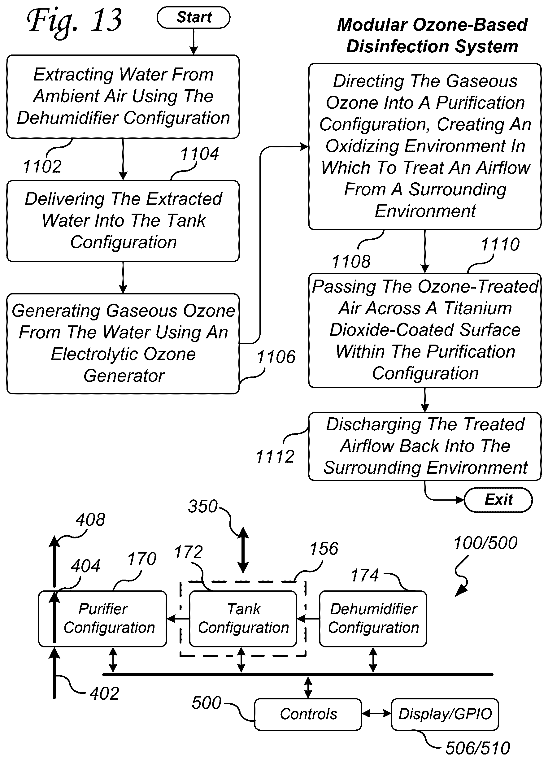 Patent US12551592 Figure 13 – Ozone-based disinfection system for refrigerated storage and ice-making applications
