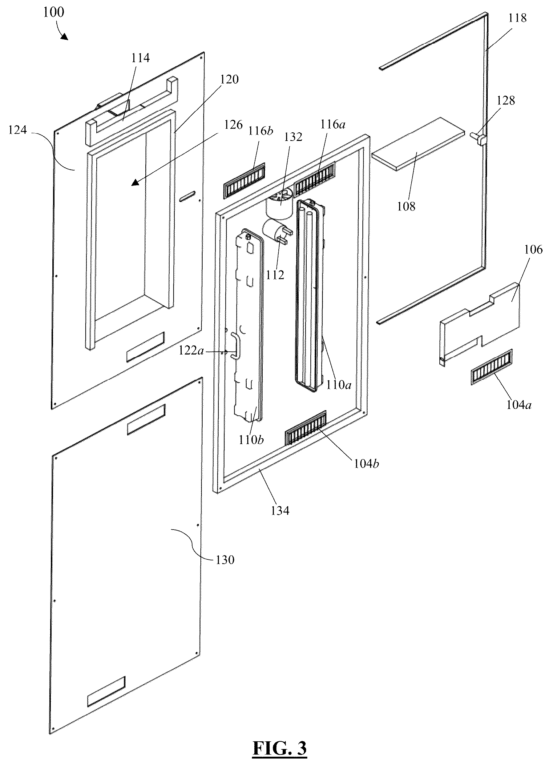 Patent US12551595 Figure 3 – Bedside apparatus and system for airborne pathogen control