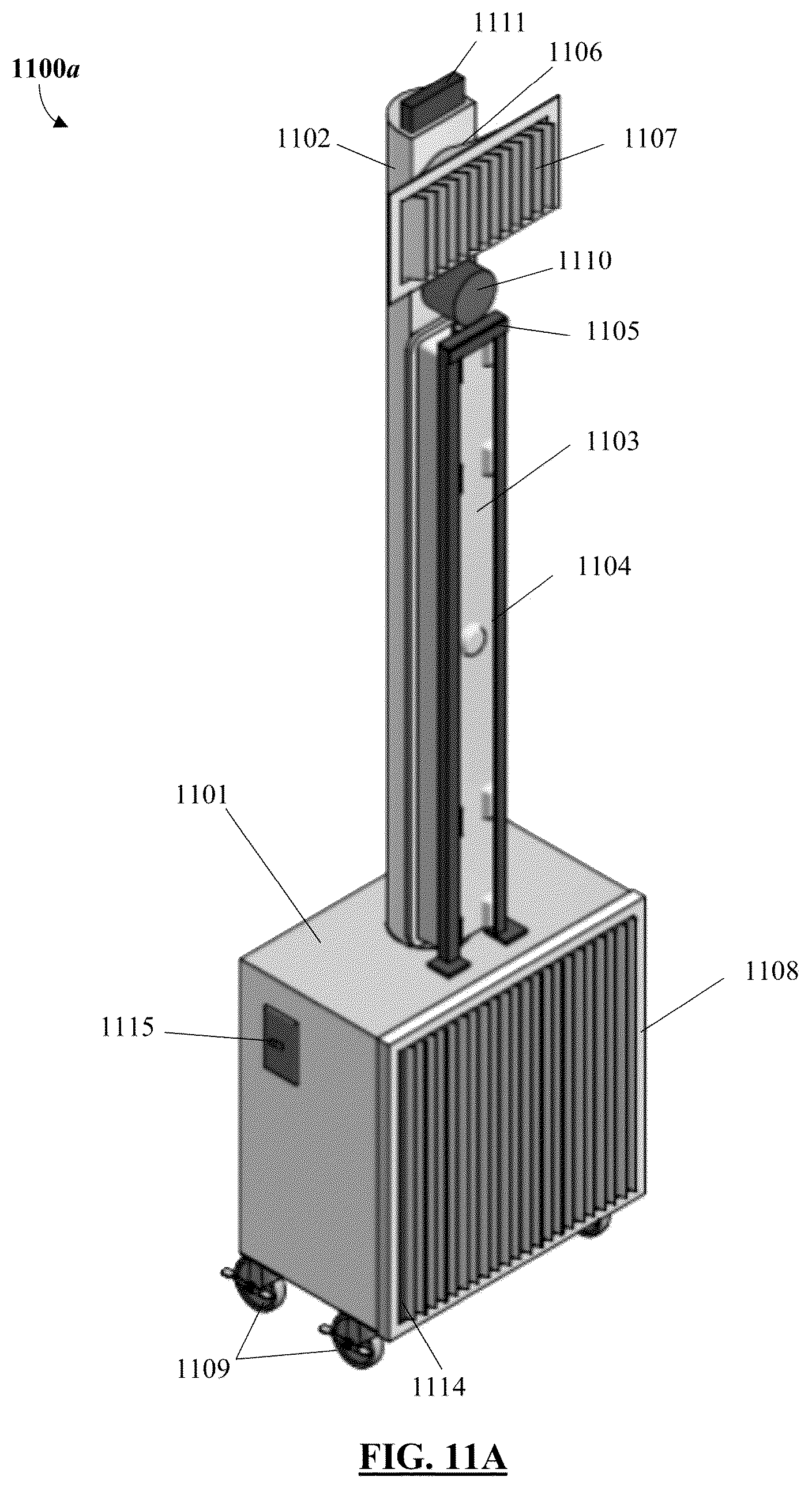Patent US12551595 Figure 11 – Bedside apparatus and system for airborne pathogen control