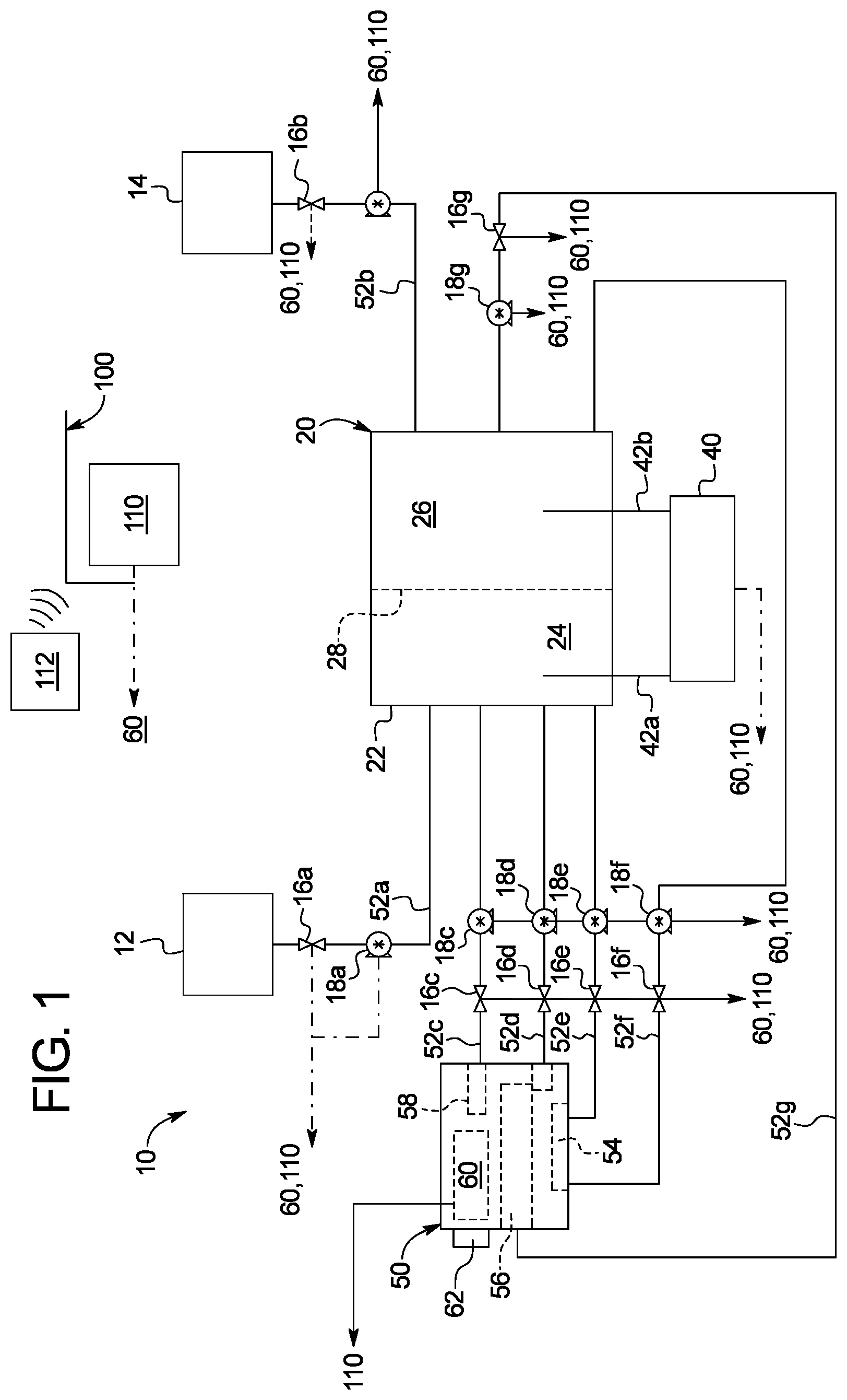 Patent US12551606 Figure 1 – Water preparation apparatus with a chlorine sensing system