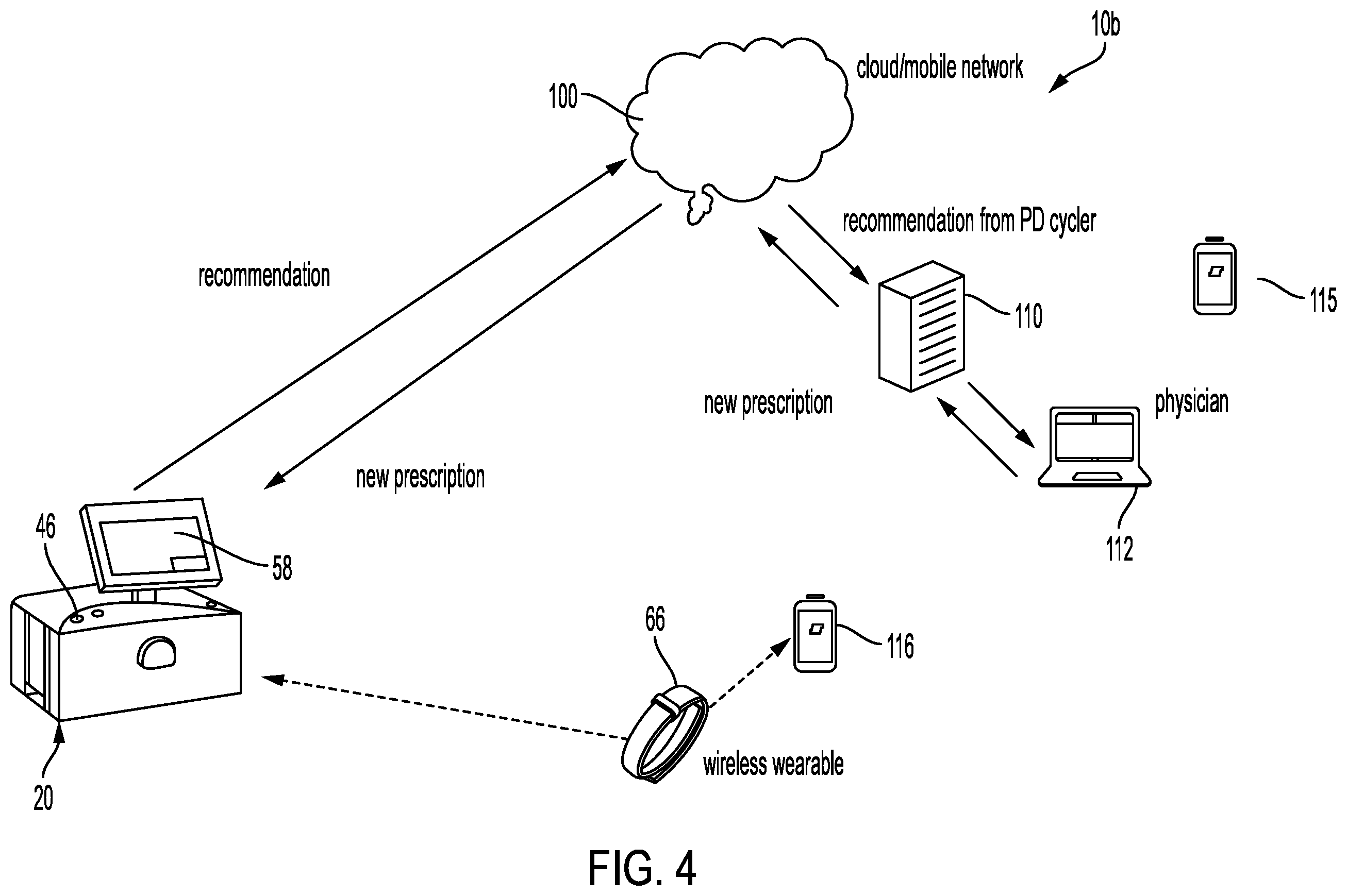 Patent US12551607 Figure 4 – Sleep tracking for alarm and therapy modifications