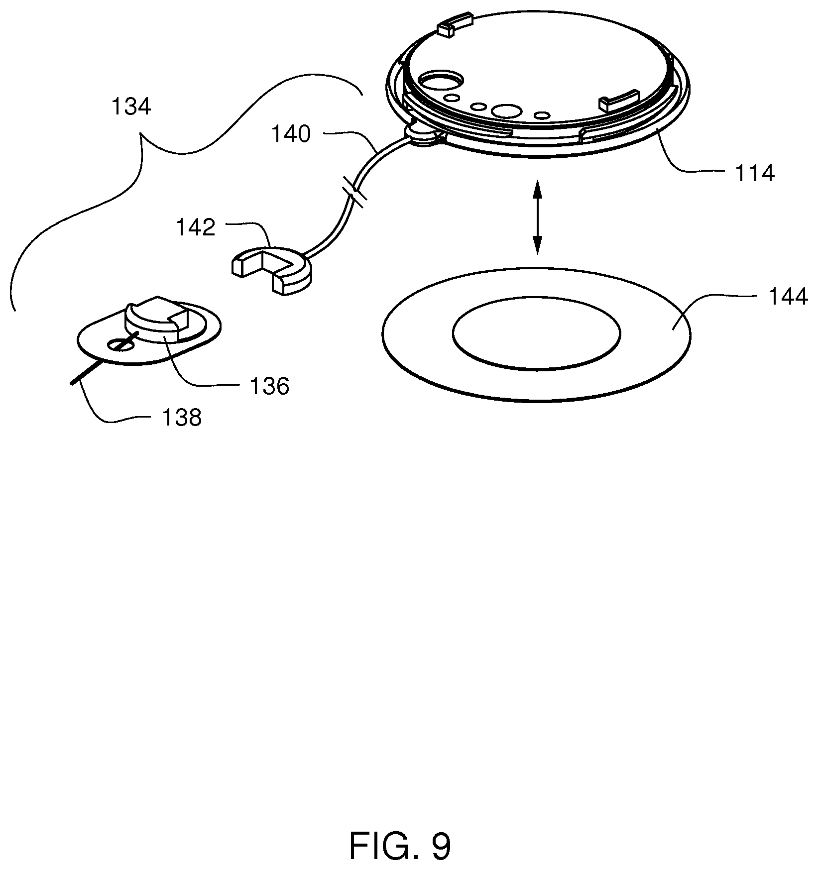 Patent US12551612 Figure 8 – Pump assembly with switch