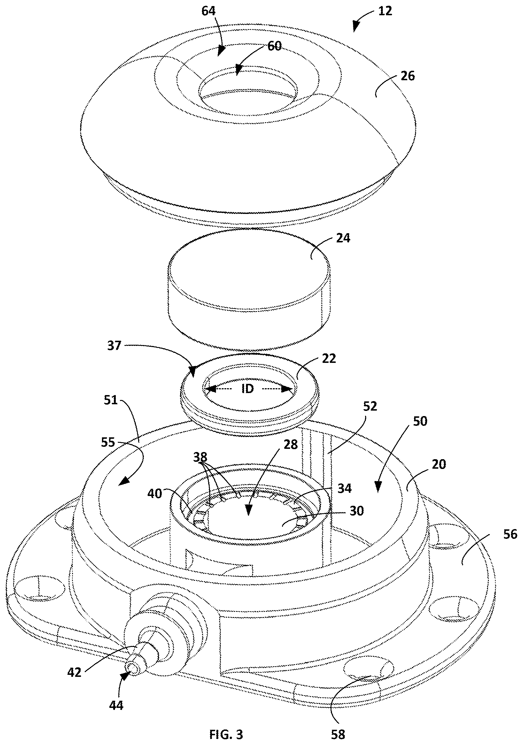 Patent US12551613 Figure 3 – Implantable drug delivery port