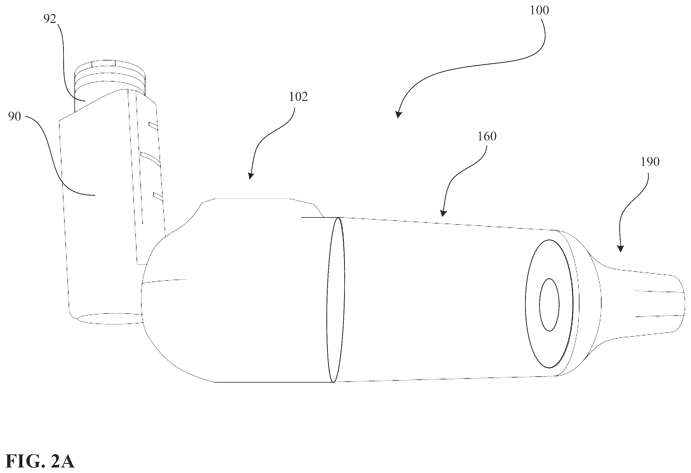 Patent US12551636 Figure 2 – Inhalable medical aerosol dispensing system
