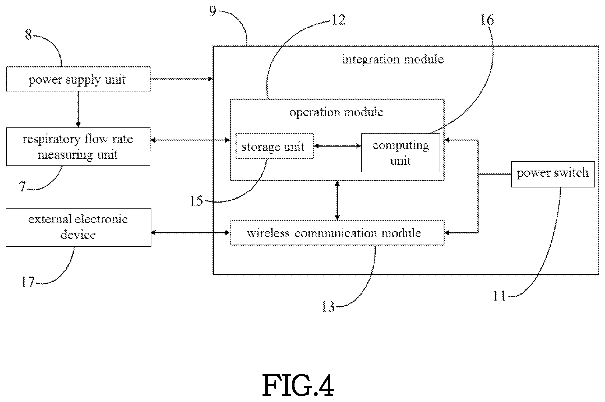 Patent US12551637 Figure 4 – Integrated device for inhalation medication and peak flow measurement and method of using the same