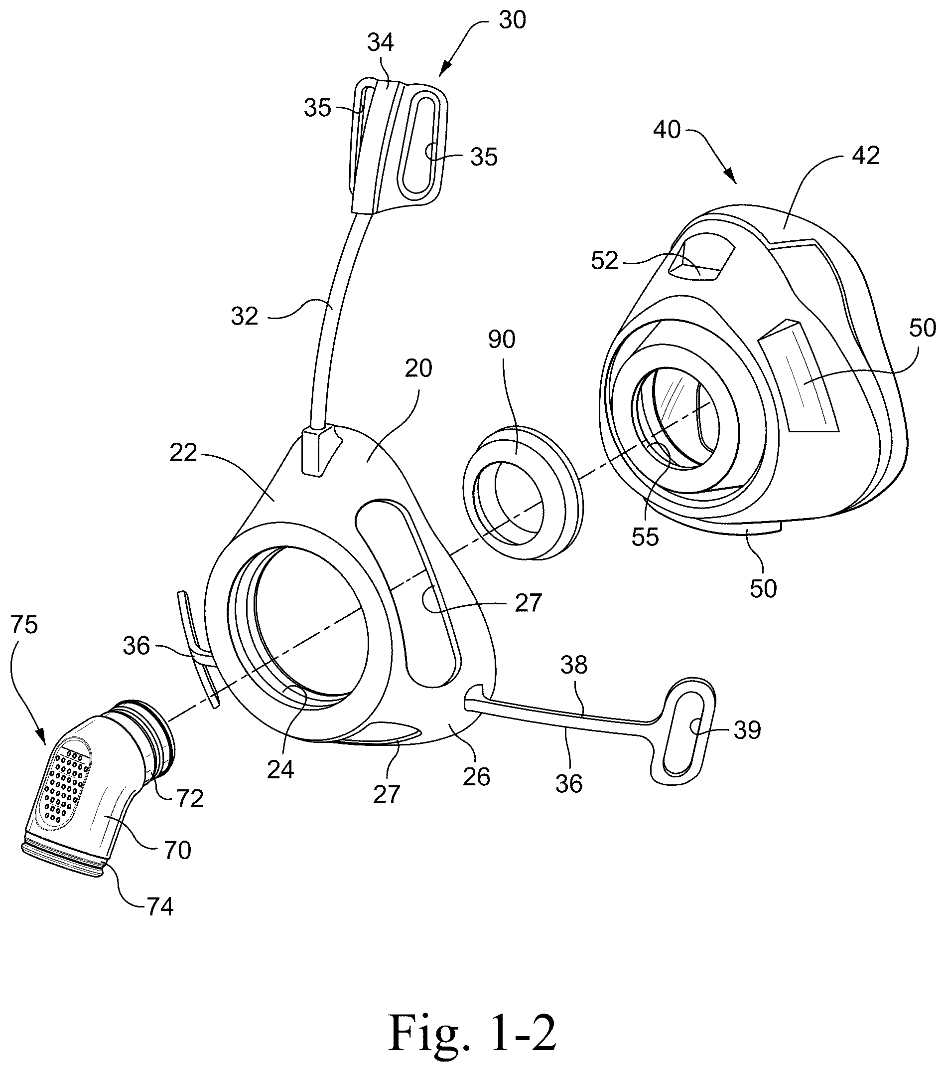 Patent US12551649 Figure 2 – Mask system