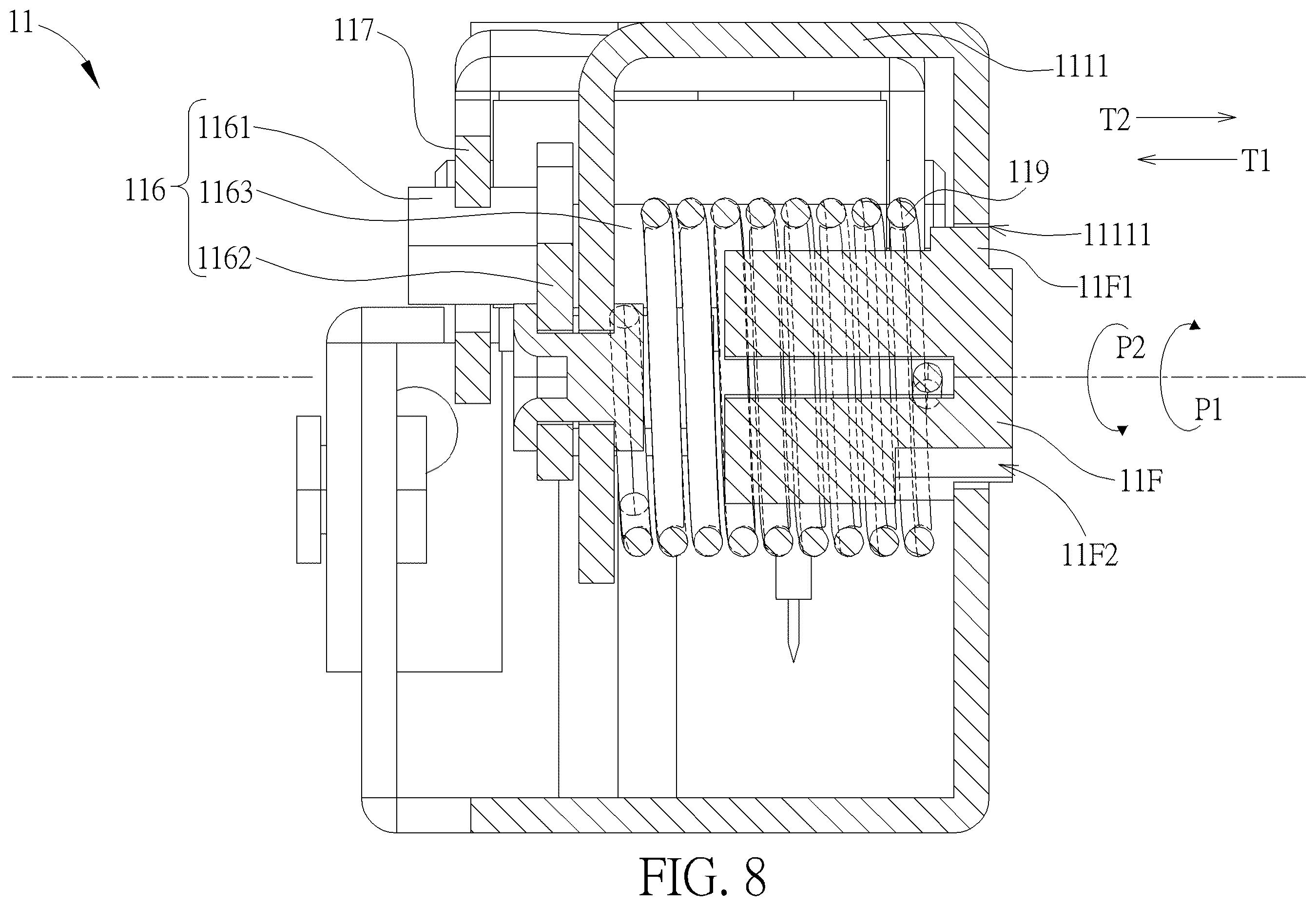 Patent US12551662 Figure 8 – Medical insertion mechanism and medical device therewith