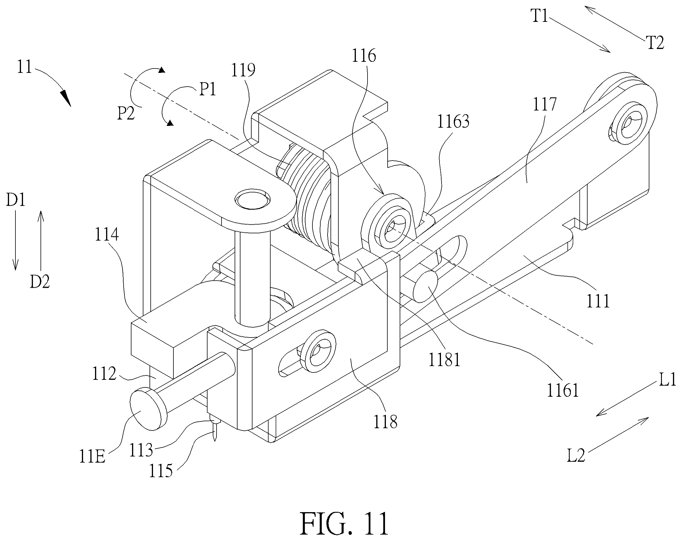 Patent US12551662 Figure 11 – Medical insertion mechanism and medical device therewith