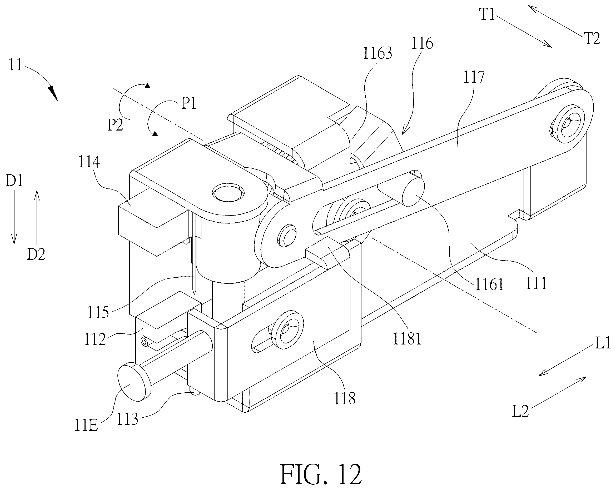 Patent US12551662 Figure 12 – Medical insertion mechanism and medical device therewith