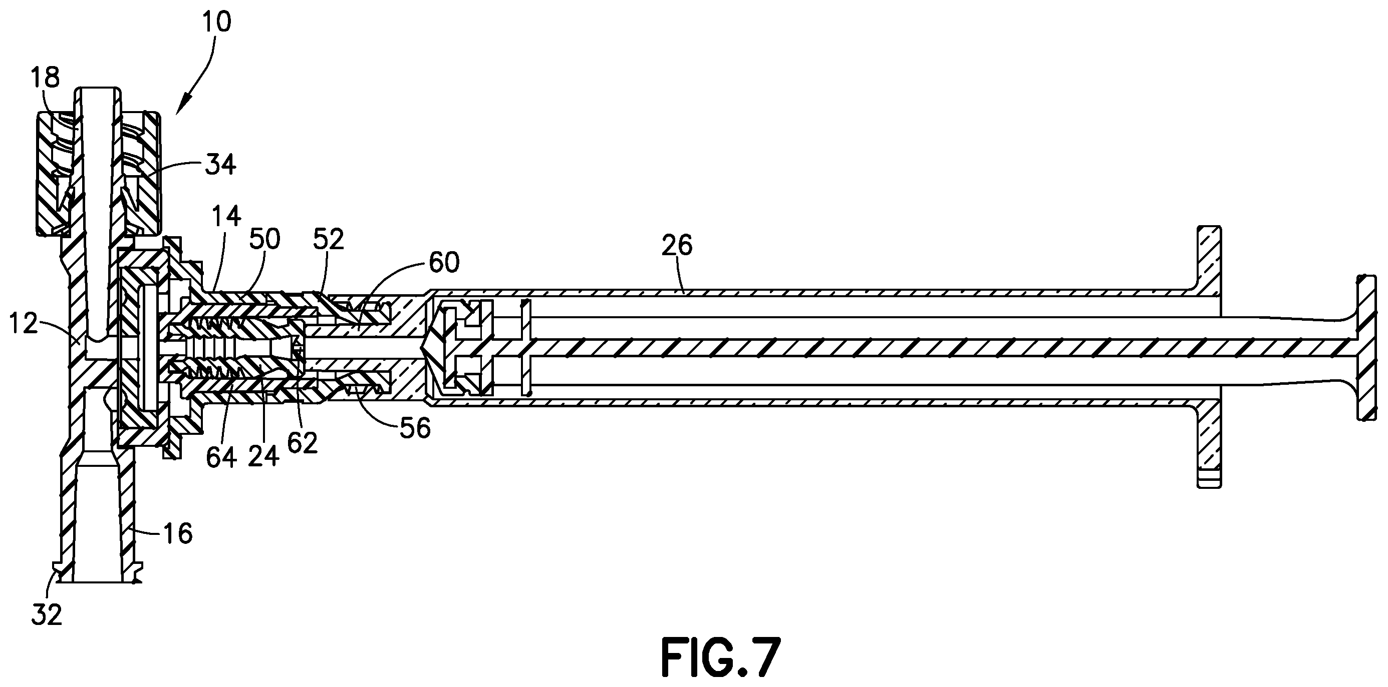 Patent US12551680 Figure 5 – Rotating luer connector