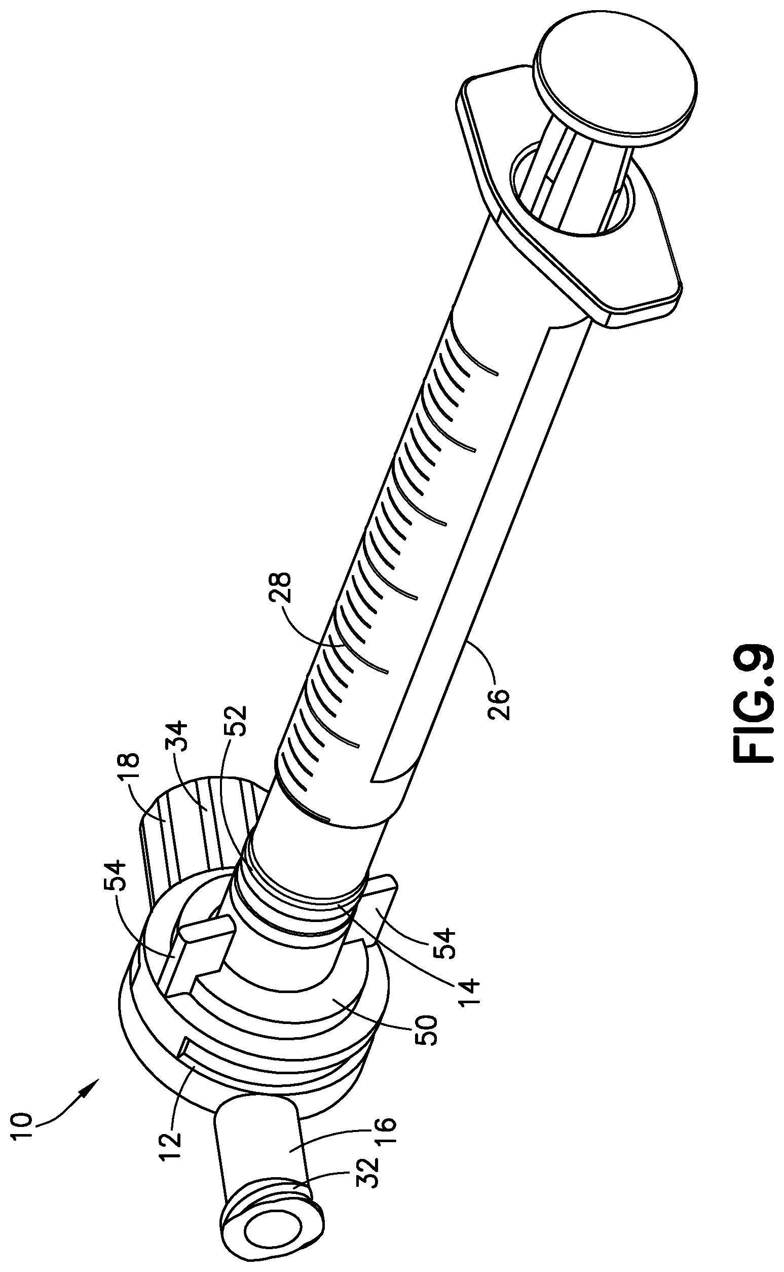 Patent US12551680 Figure 7 – Rotating luer connector