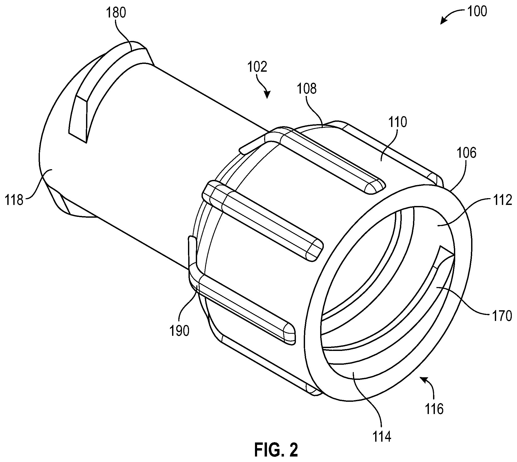 Patent US12551682 Figure 2 – Universal single-use cap for male and female connectors