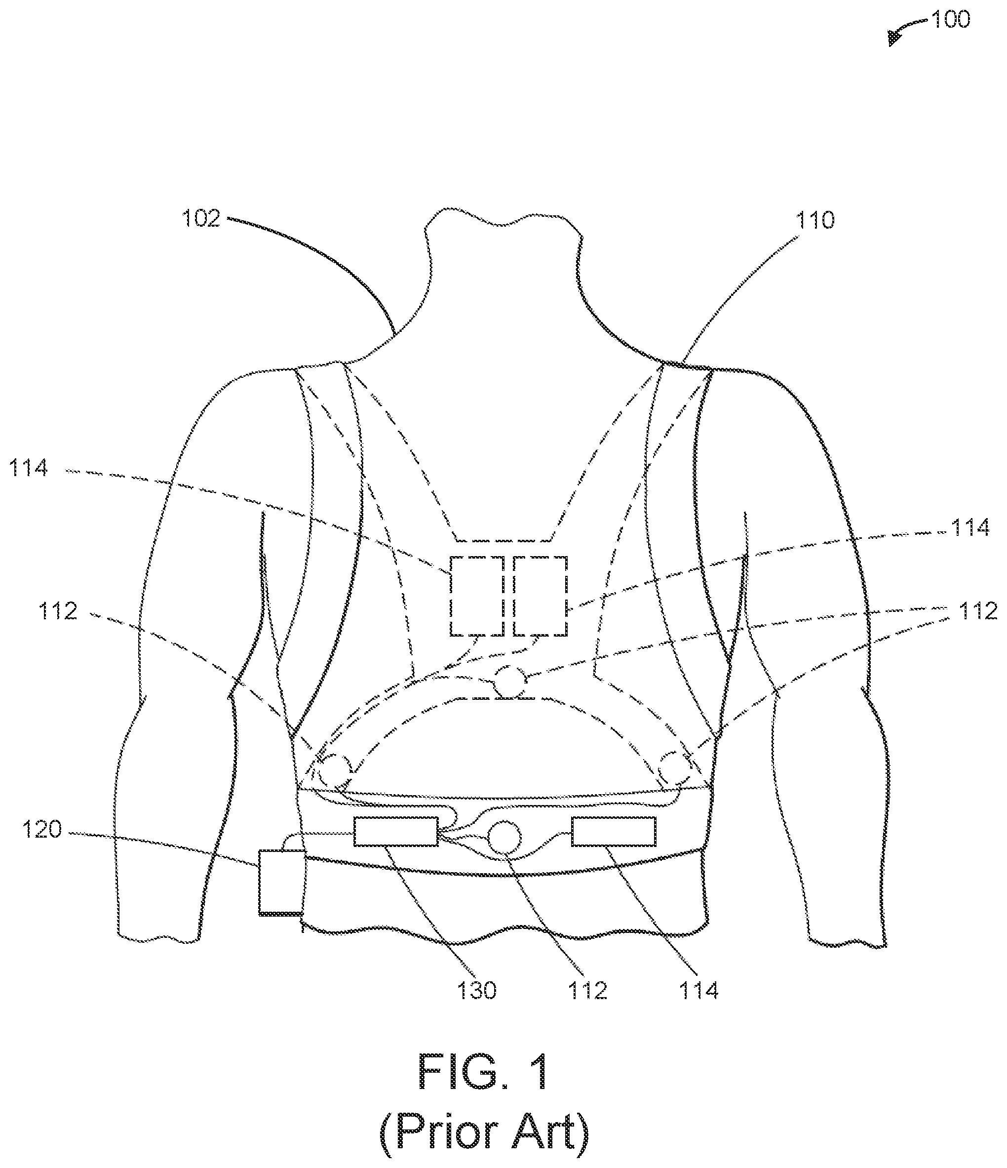 Patent US12551692 Figure 1 – Garments for wearable medical devices