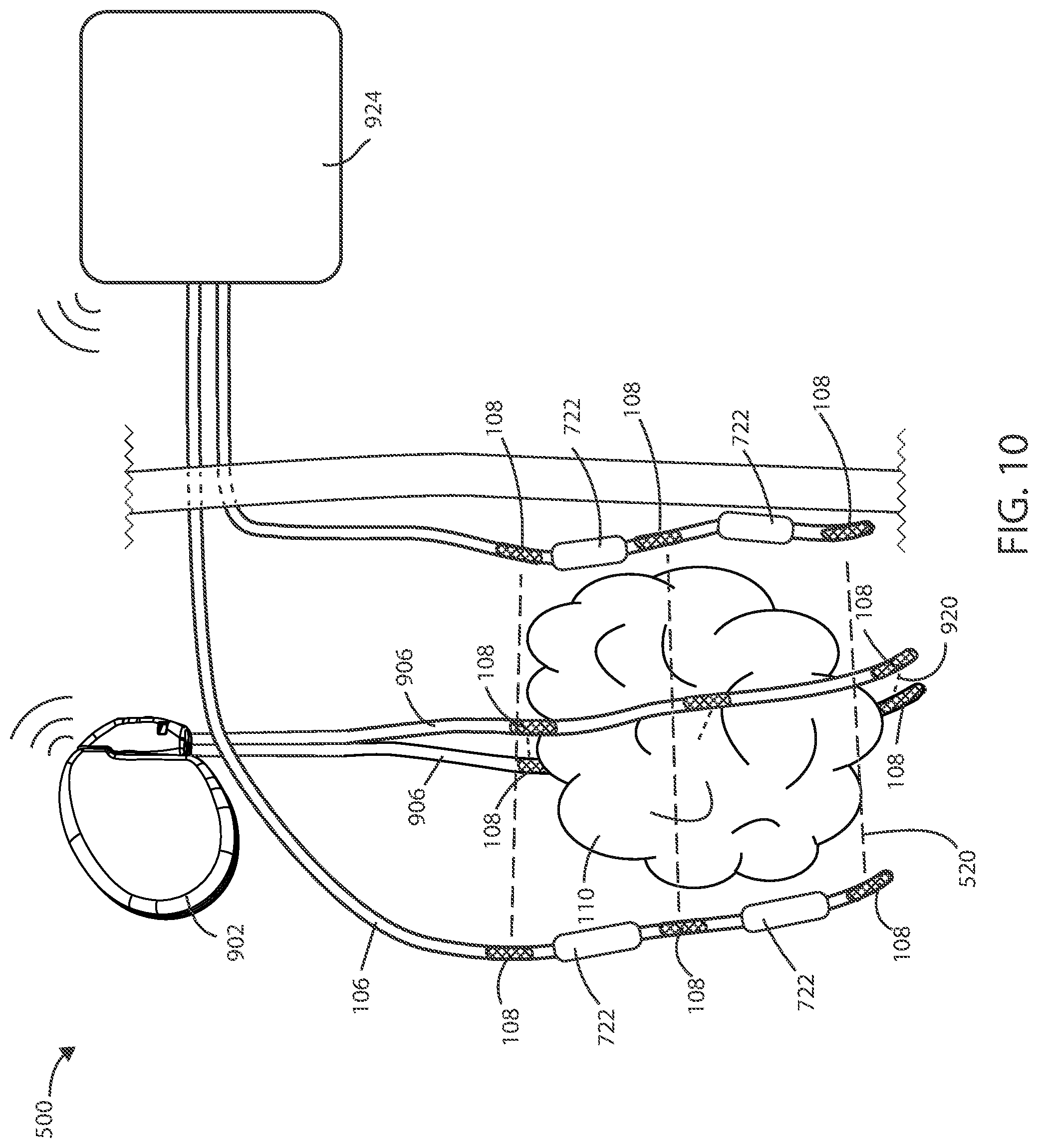 Patent US12551698 Figure 8 – Electrical stimulation with thermal treatment or thermal monitoring