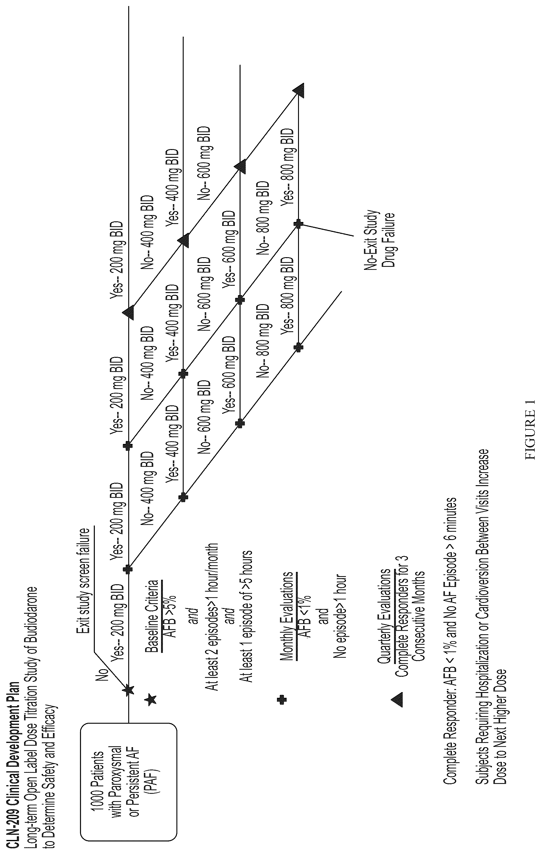 Patent US12551706 — Methods for reducing the risk of heart failure or strokes by pharmacotherapy to reduce the number and duration of atrial fibrillations — Figure 1