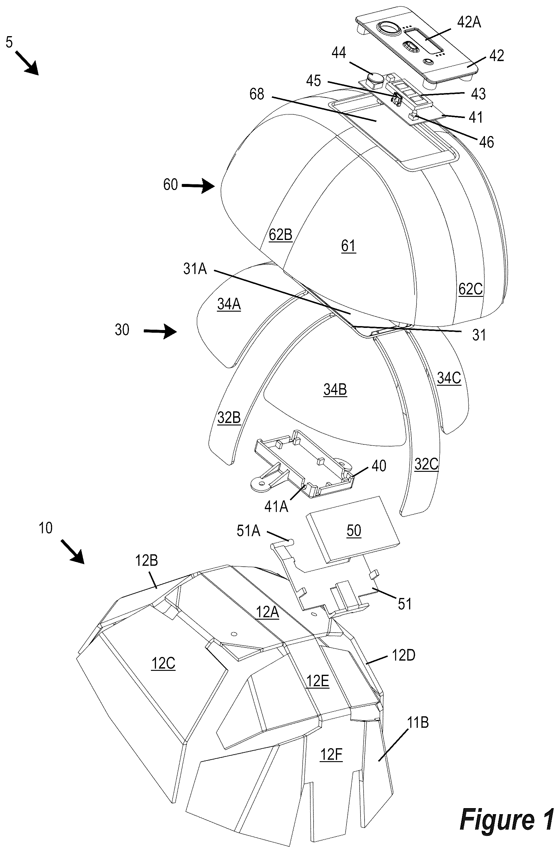 Patent US12551716 — Phototherapy devices for treatment of dermatological disorders of the scalp — Figure 1