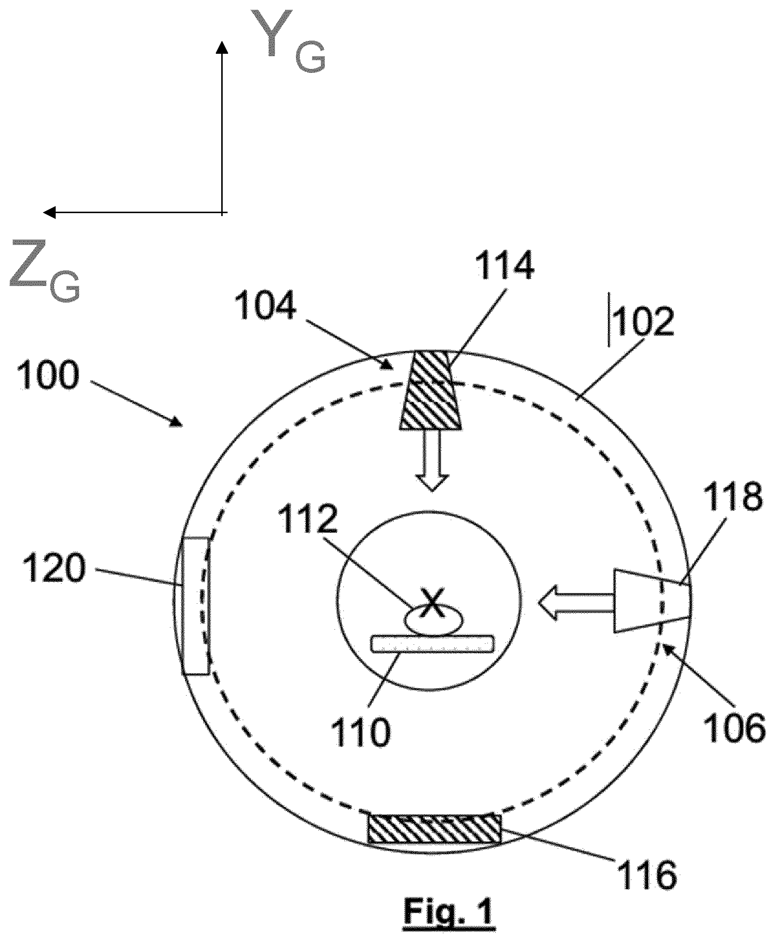 Patent US12551725 Figure 1 – Patient positioning for radiotherapy treatment