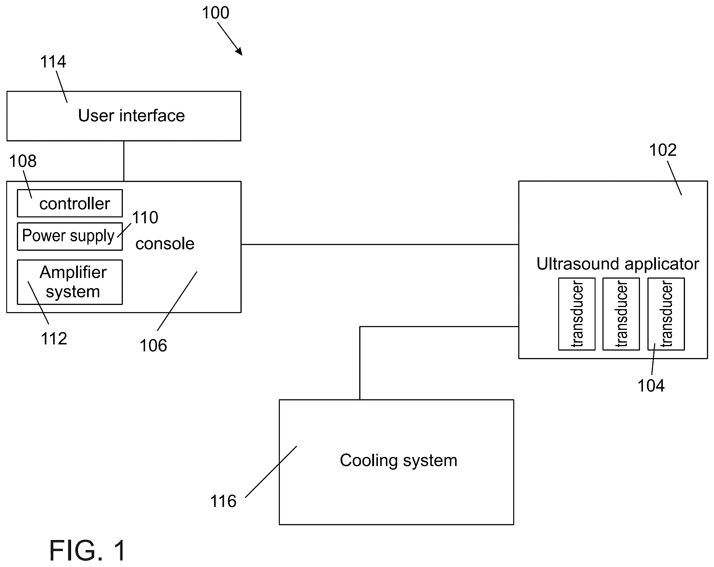 Patent US12551731 Figure 1 – Ultrasound transducer and system